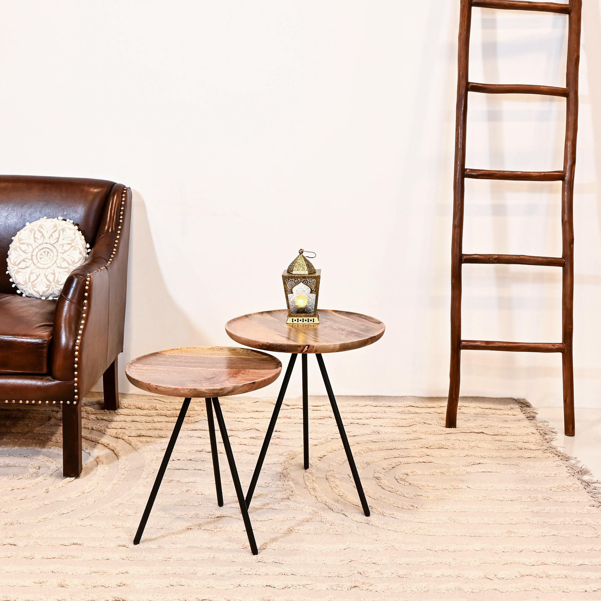 2-Piece Wooden Accent Table Set-furniture-livingroom-sideandendtables-image-1
