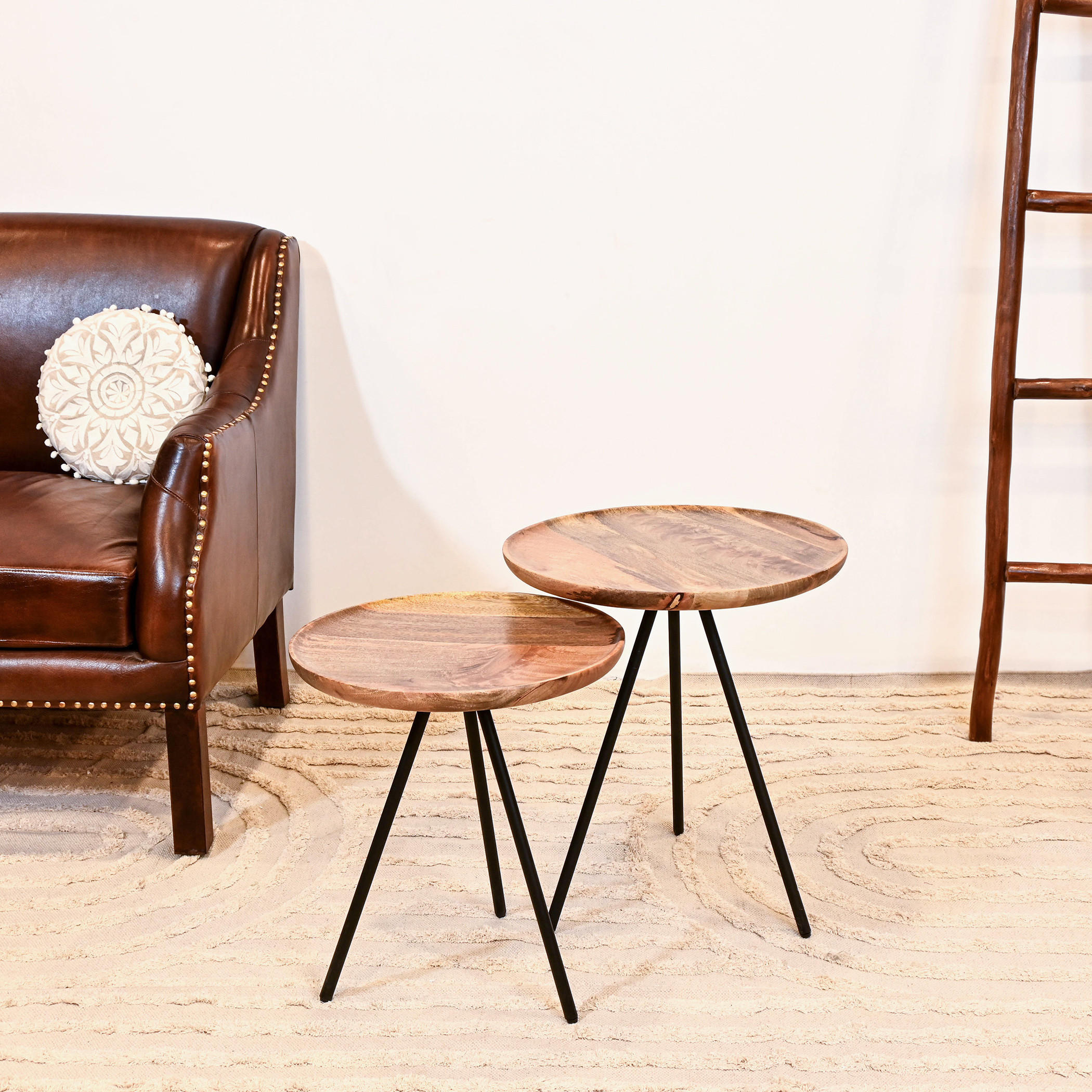 2-Piece Wooden Accent Table Set-furniture-livingroom-sideandendtables-image-2