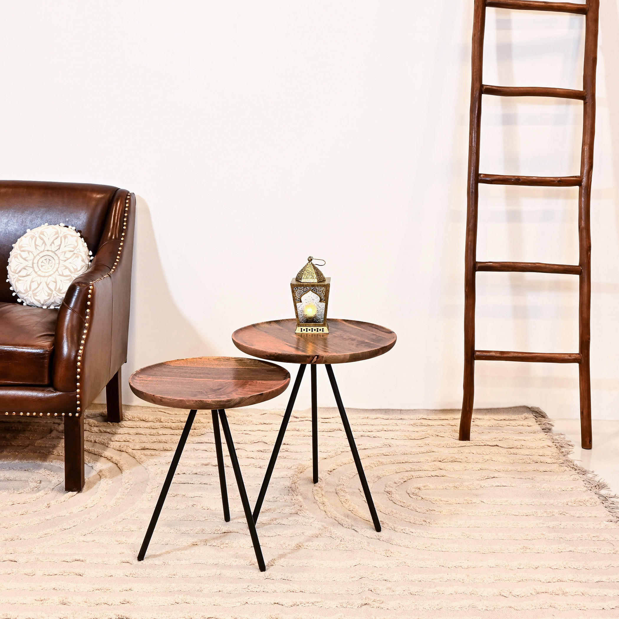 2-Piece Wooden Accent Table Set-furniture-livingroom-sideandendtables-image-1