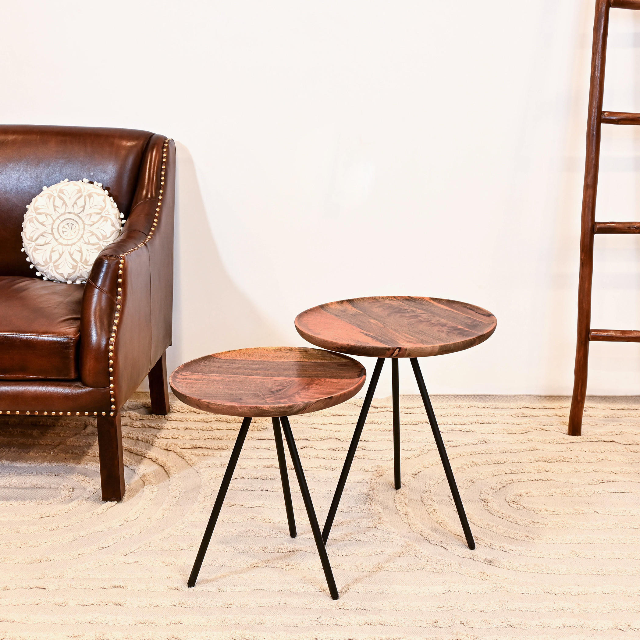 2-Piece Wooden Accent Table Set-furniture-livingroom-sideandendtables-image-2