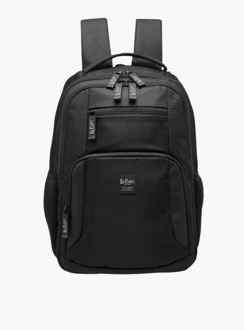Lee Cooper Textured Backpack with Adjustable Shoulder Straps - 17x31x44 cm-men-bags-image-1