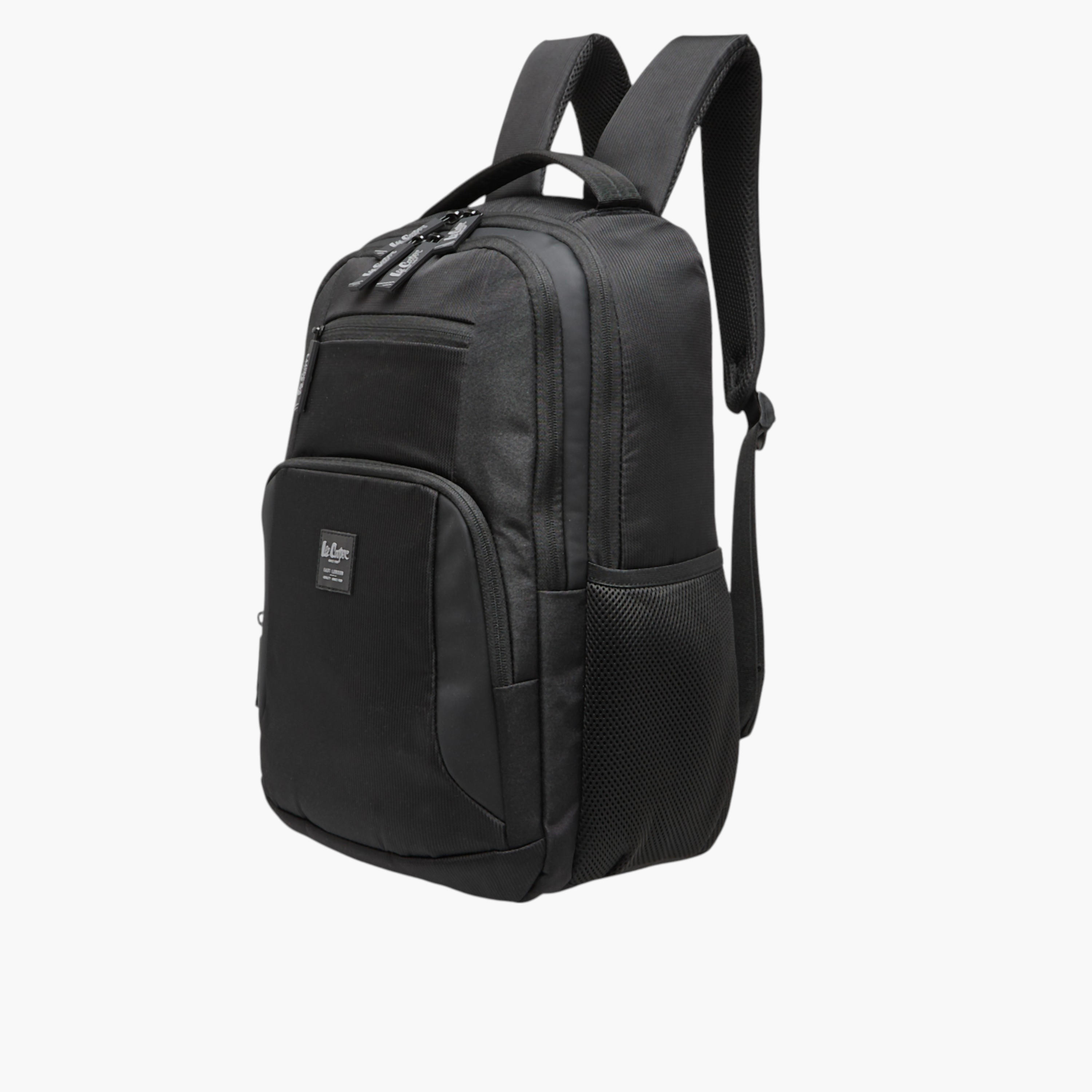 Lee Cooper Textured Backpack with Adjustable Shoulder Straps - 17x31x44 cm-men-bags-image-3