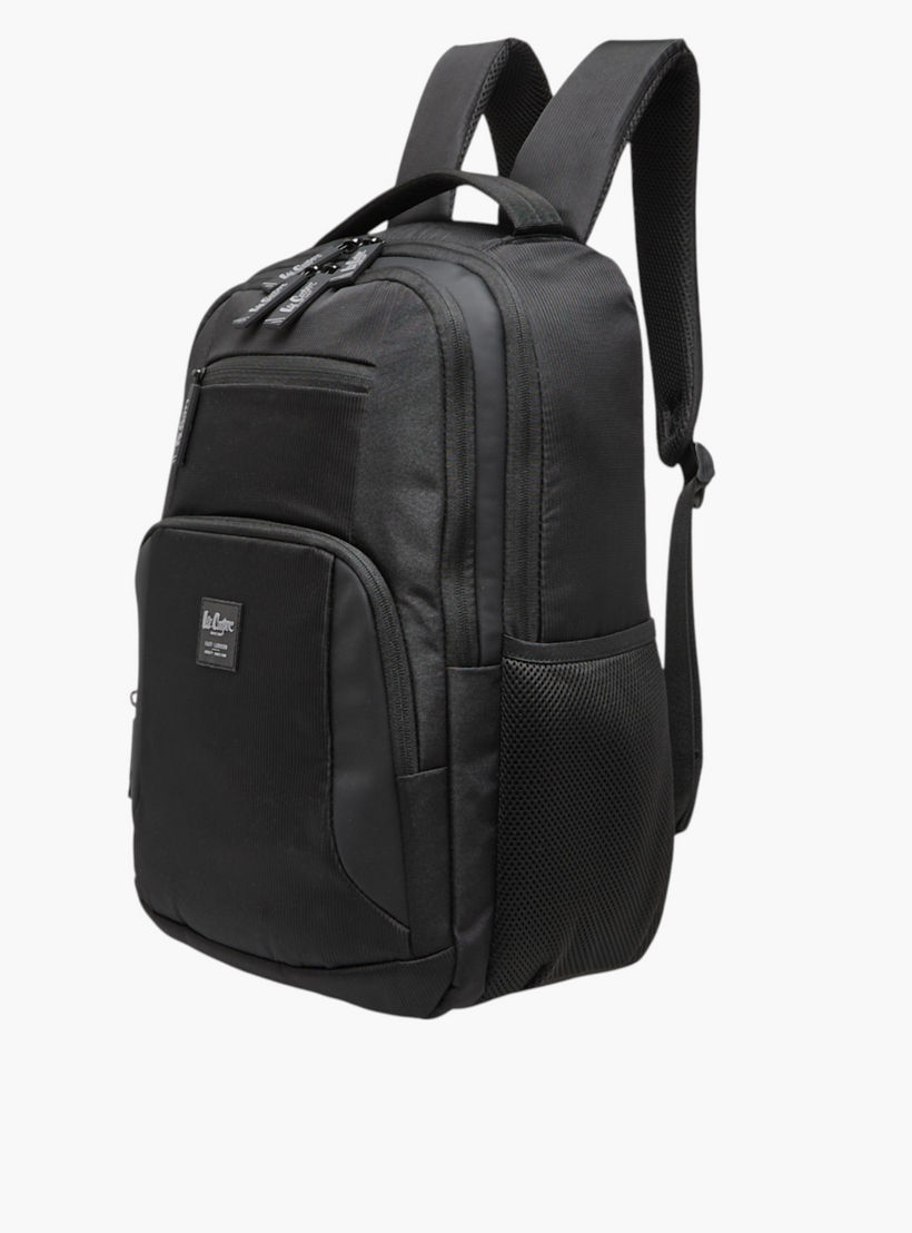Lee Cooper Textured Backpack with Adjustable Shoulder Straps - 17x31x44 cm-men-bags-image-3