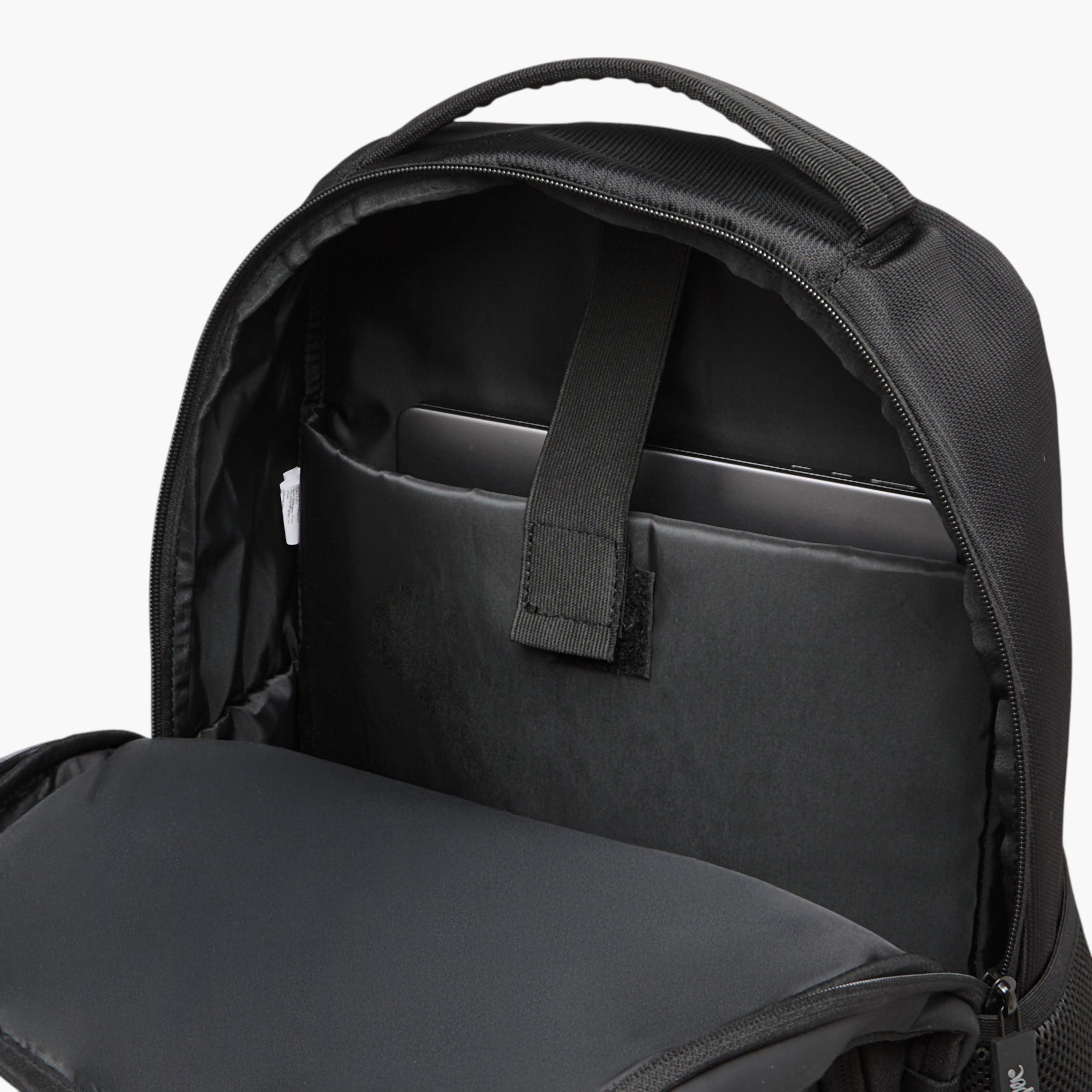 Lee Cooper Textured Backpack with Adjustable Shoulder Straps - 17x31x44 cm-men-bags-image-8
