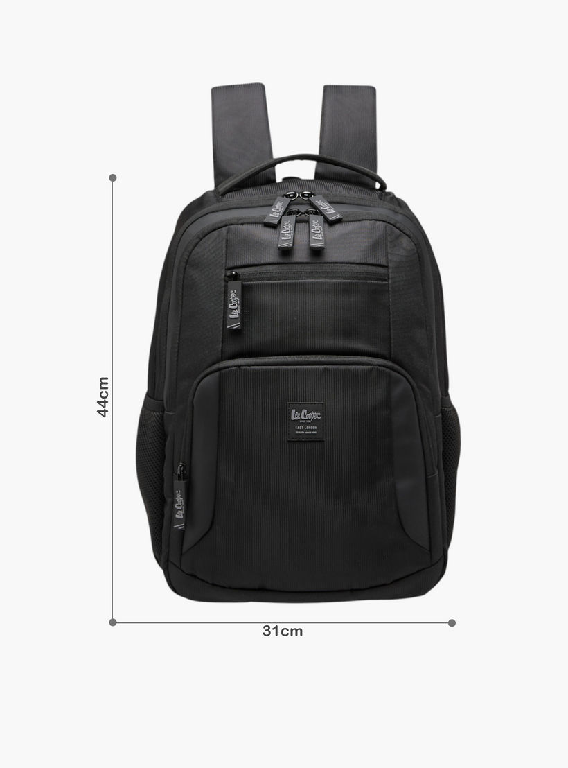 Lee Cooper Textured Backpack with Adjustable Shoulder Straps - 17x31x44 cm-men-bags-image-2
