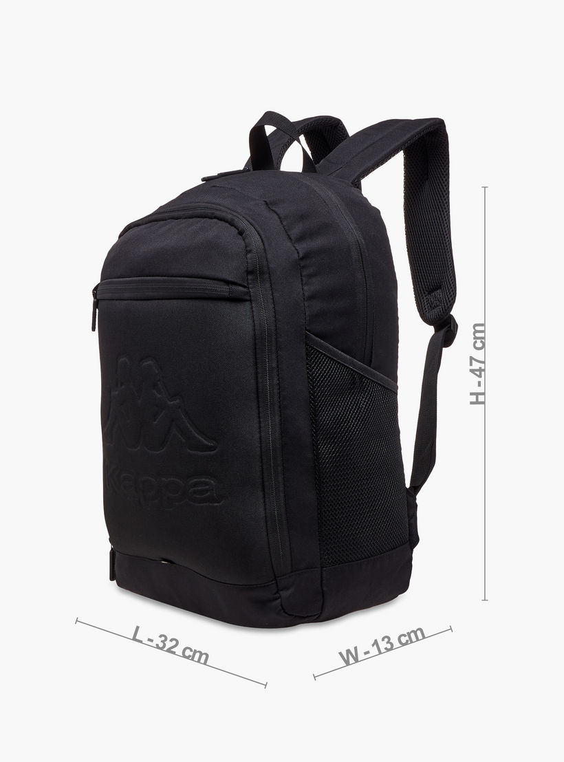 شنطة ظهر بنقوش شعار وحمّالات قابلة للتعديل وسحّاب إغلاق من كابا - 13×32×47 سم-school-bagsandbackpacks-backpacks-image-4