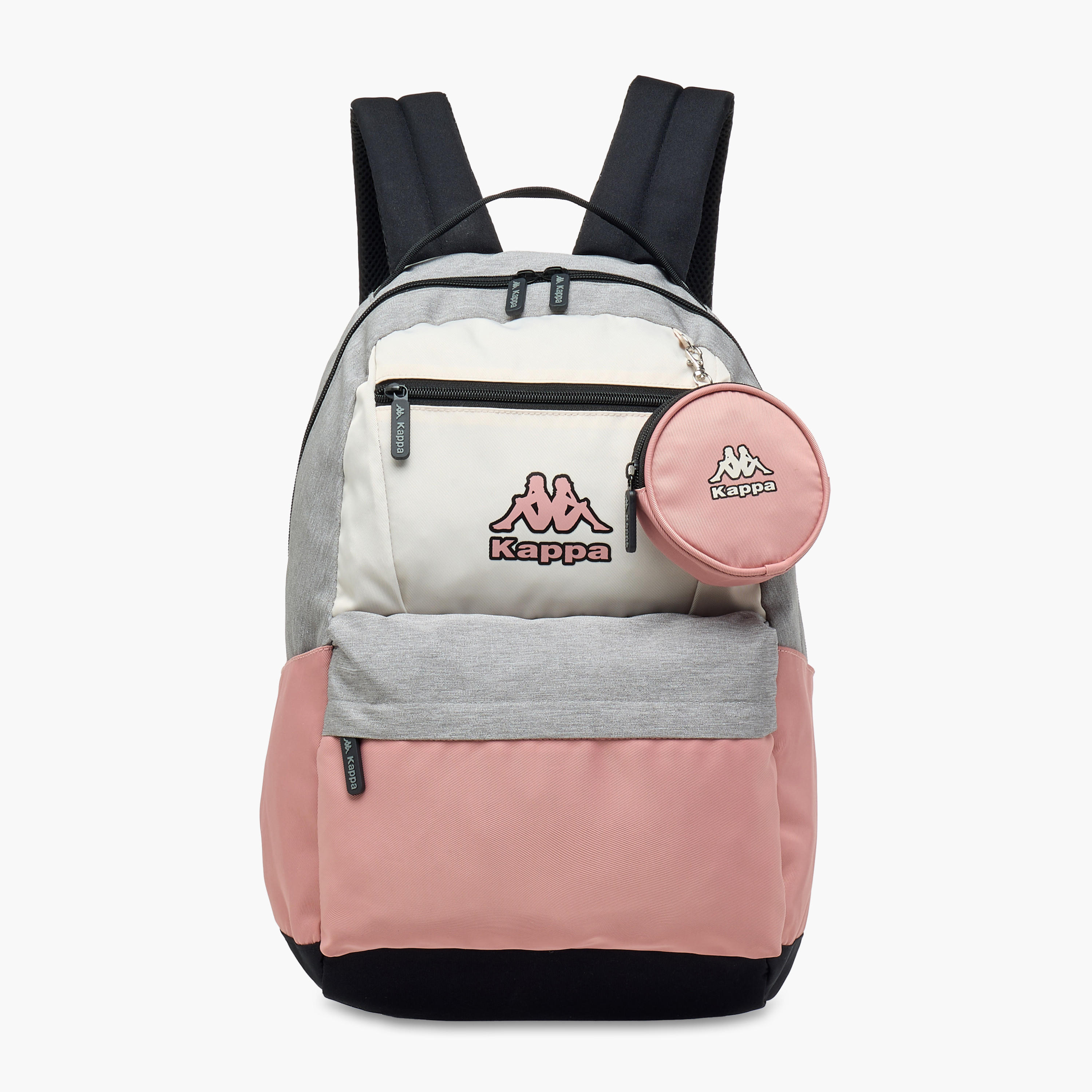 Kappa Colourblock School Backpack with Adjustable Straps and Pouch Set - 18x32x46 cm-school-bagsandbackpacks-backpacks-image-1