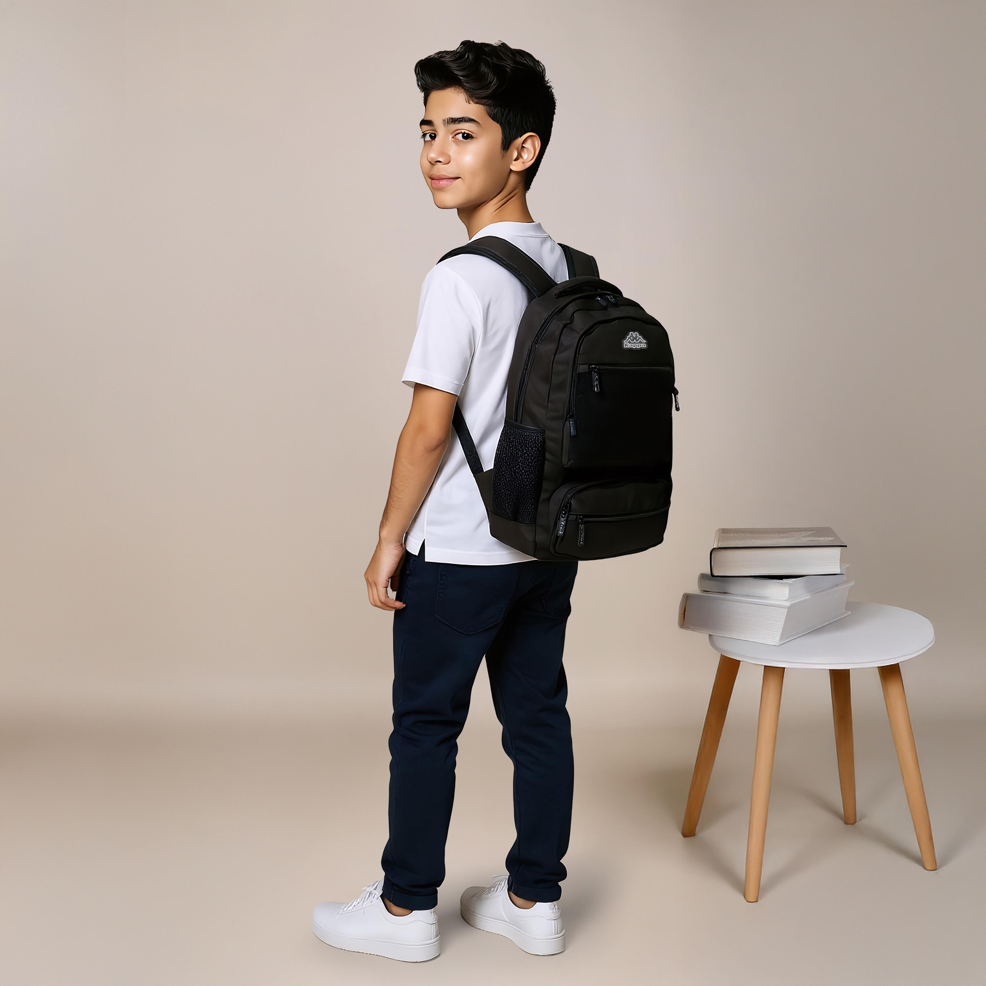 Kappa Logo Print School Backpack and Pencil Pouch set-school-bagsandbackpacks-sets-image-2