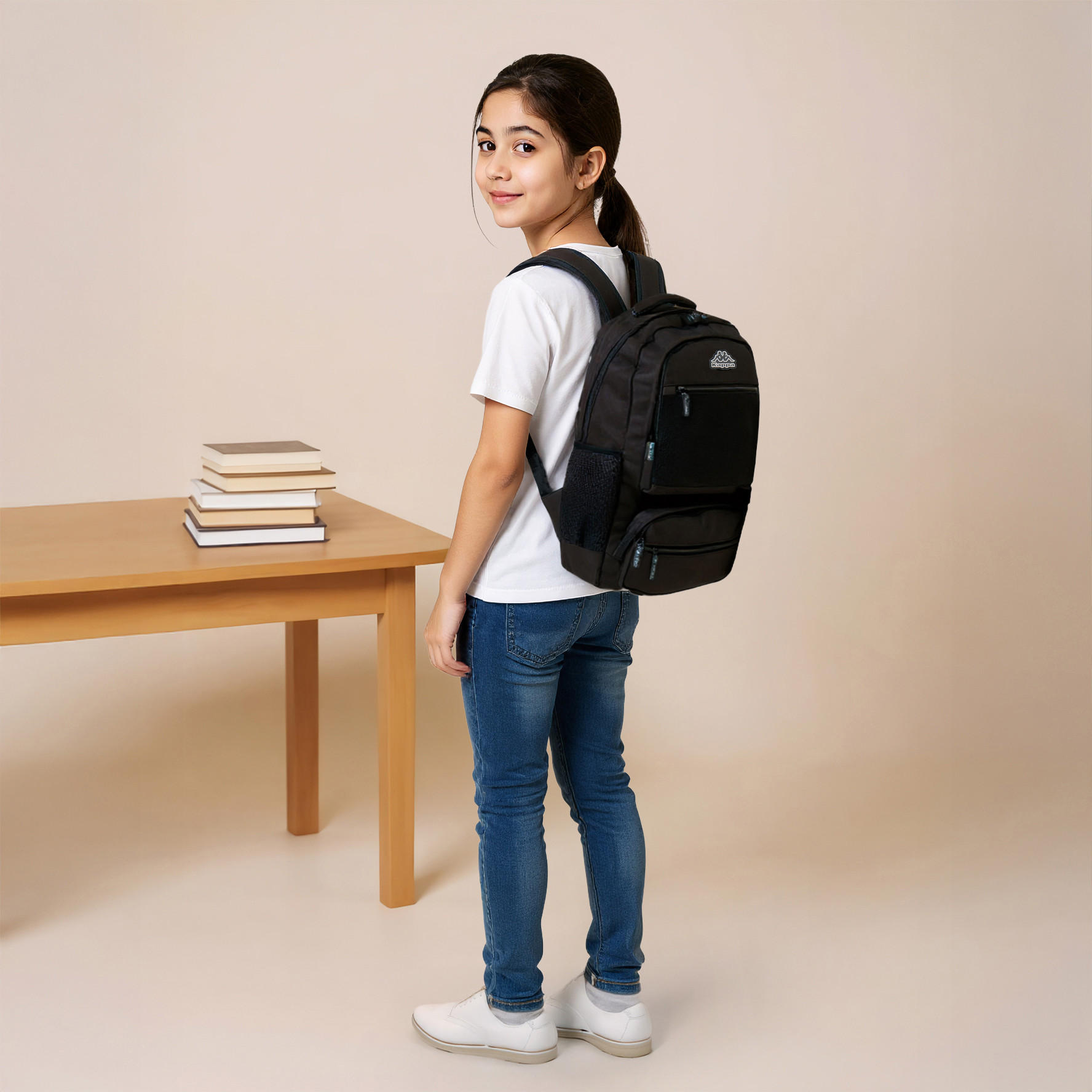 Kappa Logo Print School Backpack and Pencil Pouch set-school-bagsandbackpacks-sets-image-3