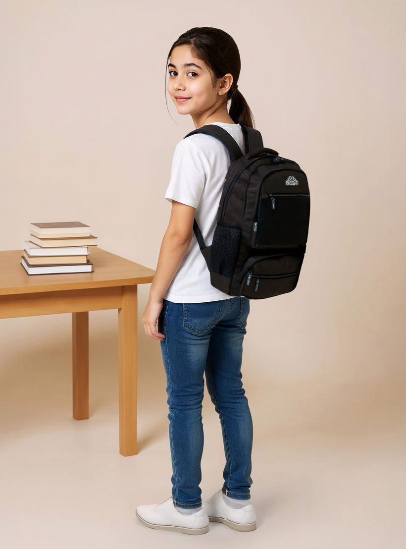 Kappa Logo Print School Backpack and Pencil Pouch set-school-bagsandbackpacks-sets-image-3