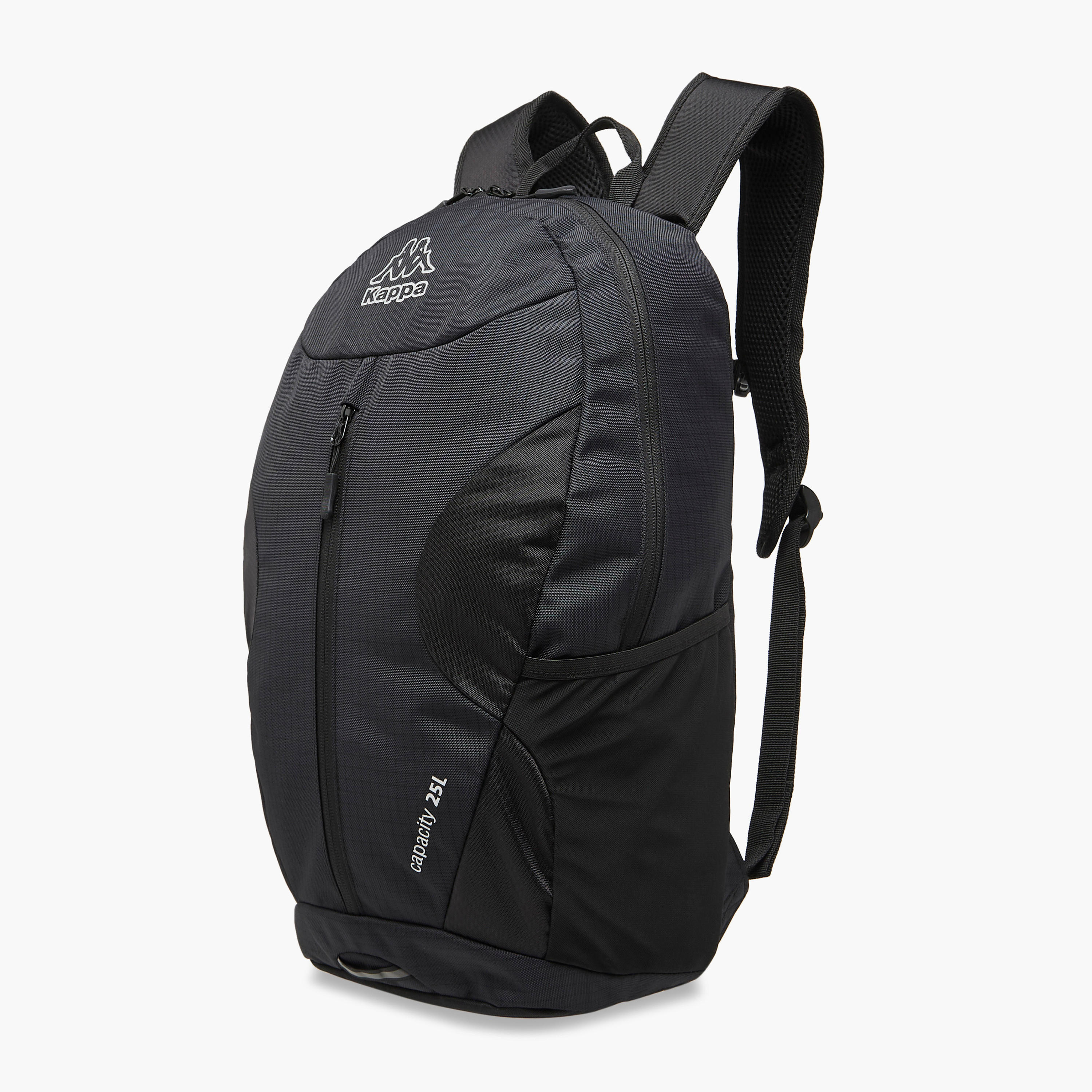 Kappa Logo Print Backpack with Adjustable Straps and Zip Closure - 16x46x27 cm-men-bags-image-3