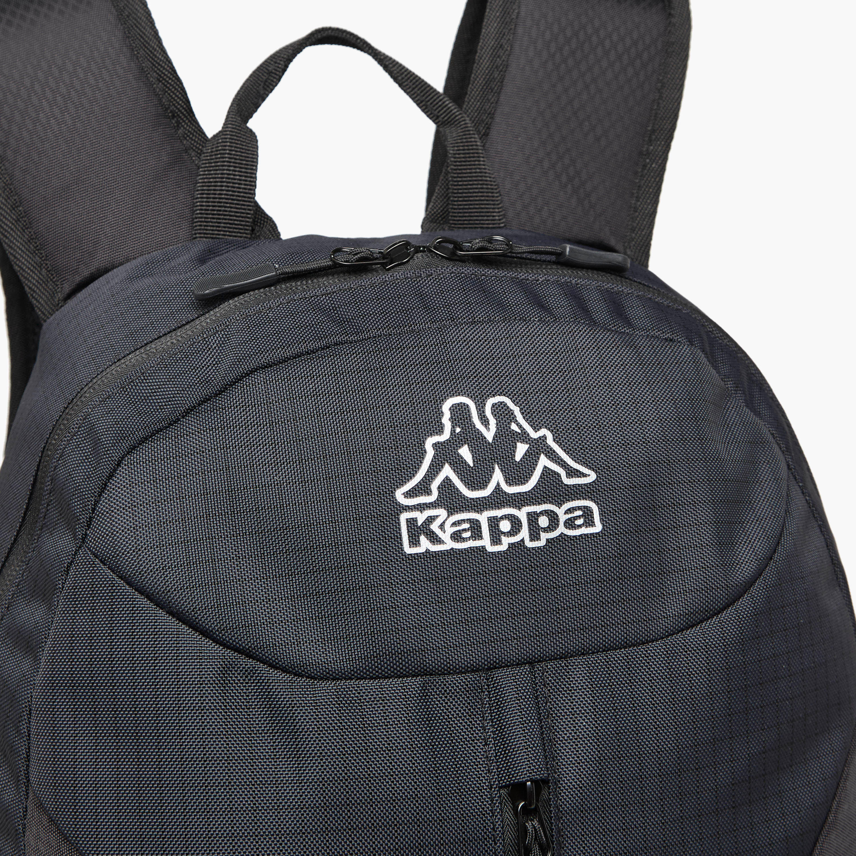 Kappa Logo Print Backpack with Adjustable Straps and Zip Closure - 16x46x27 cm-men-bags-image-5