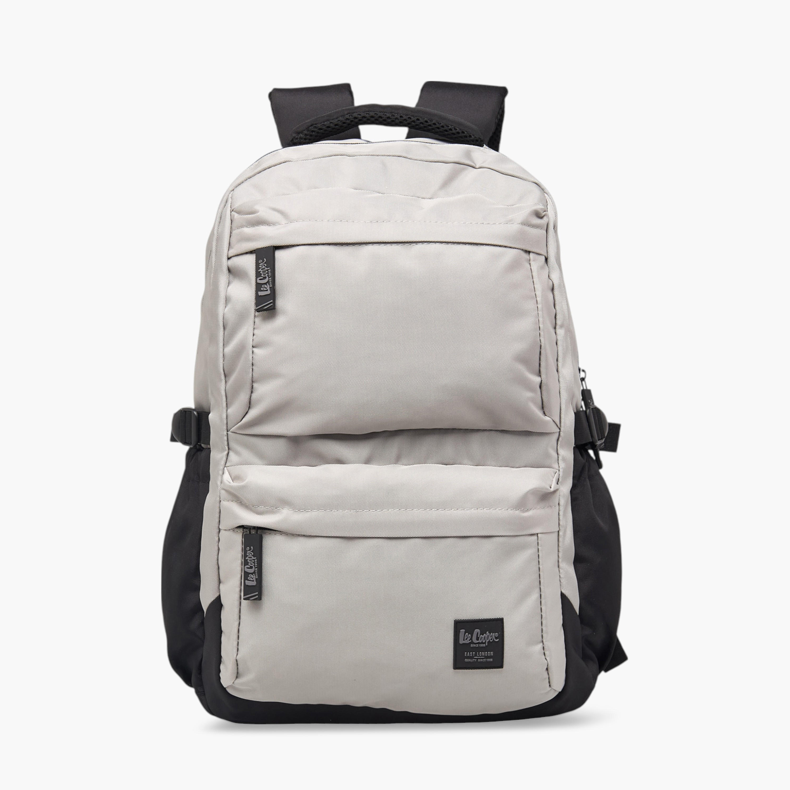 Lee Cooper Solid School Backpack with Adjustable Shoulder Straps and Zip Closure - 17x32x46 cms-school-bagsandbackpacks-backpacks-image-1