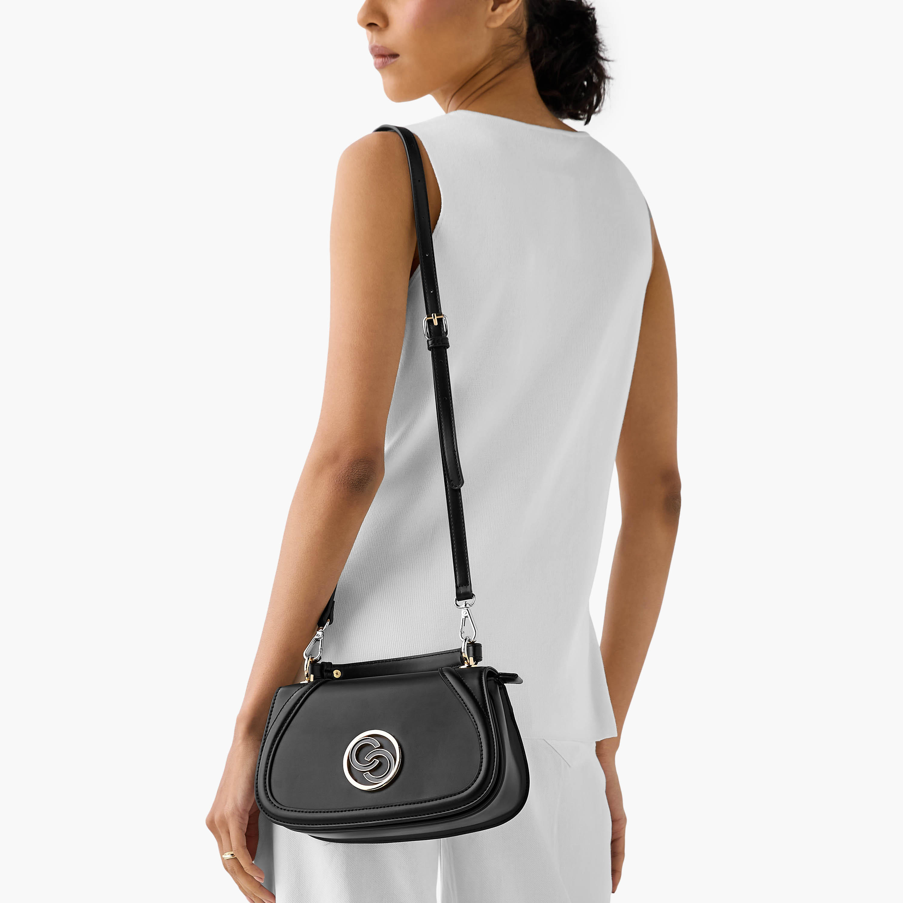 شنطة كروس بودي سادة بحزام قابل للفصل وطية إغلاق من سيليست-women-bagsandwallets-handbags-image-9
