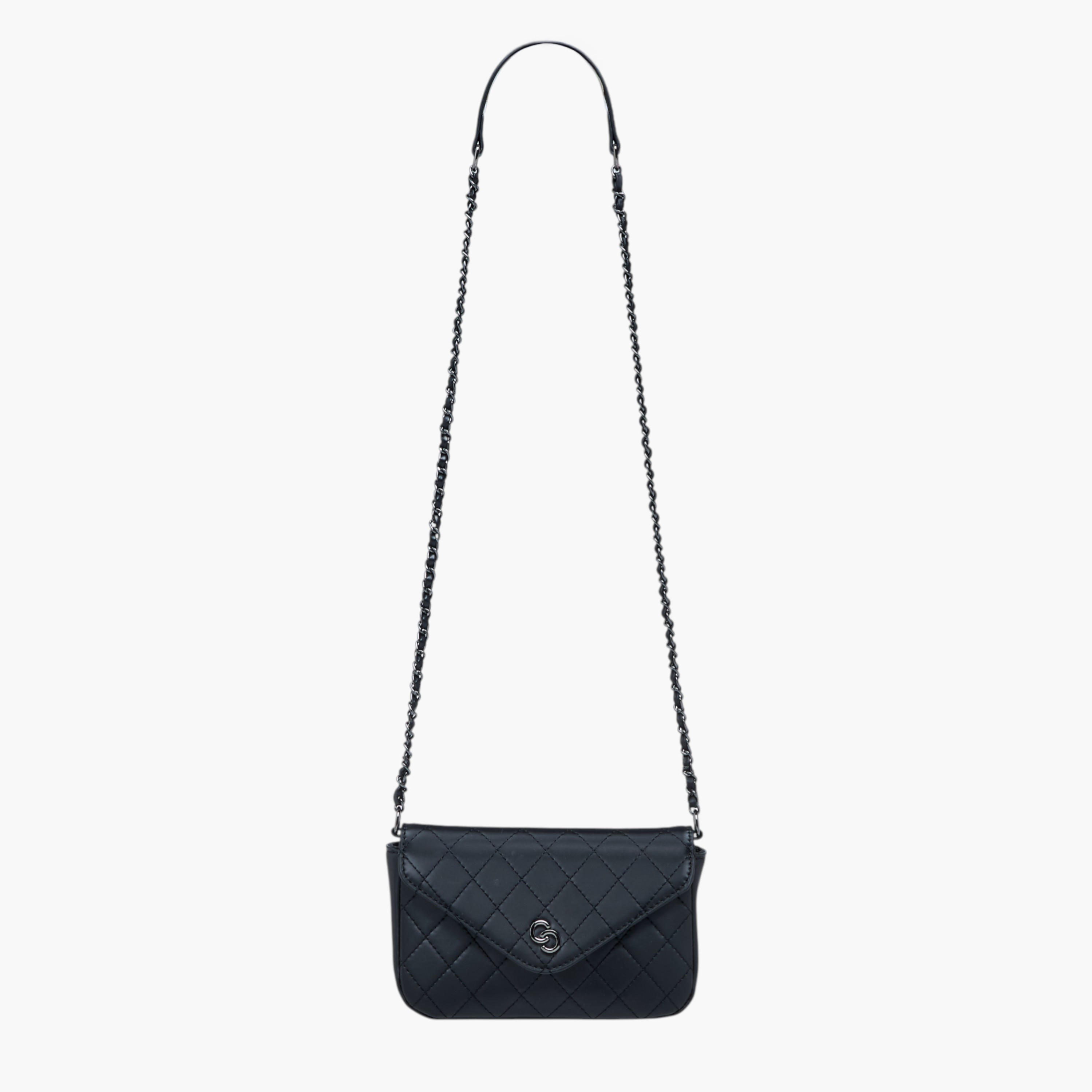 Celeste Quilted Crossbody Bag with Chain Strap and Flap Closure-women-bagsandwallets-handbags-image-3