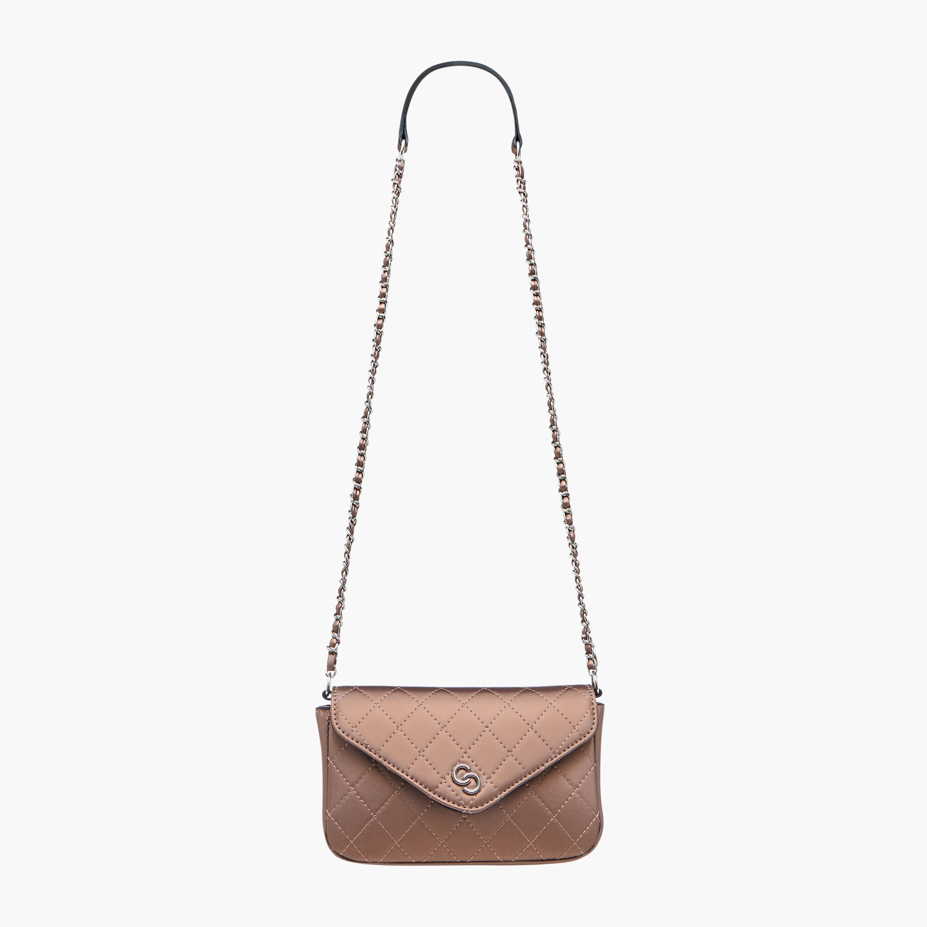 Celeste Quilted Crossbody Bag with Chain Strap and Flap Closure-women-bagsandwallets-handbags-image-3