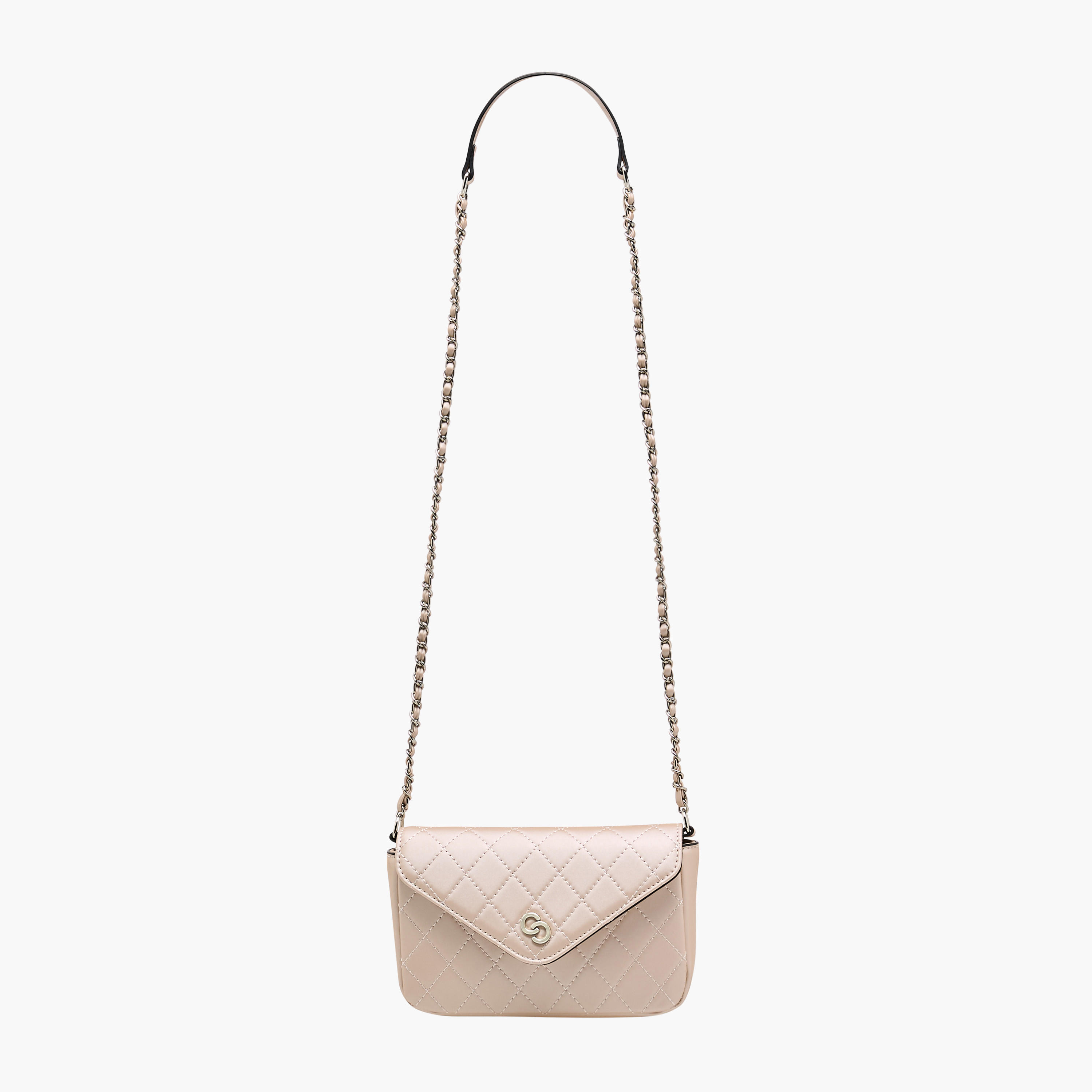 Celeste Quilted Crossbody Bag with Chain Strap and Flap Closure-women-bagsandwallets-handbags-image-2