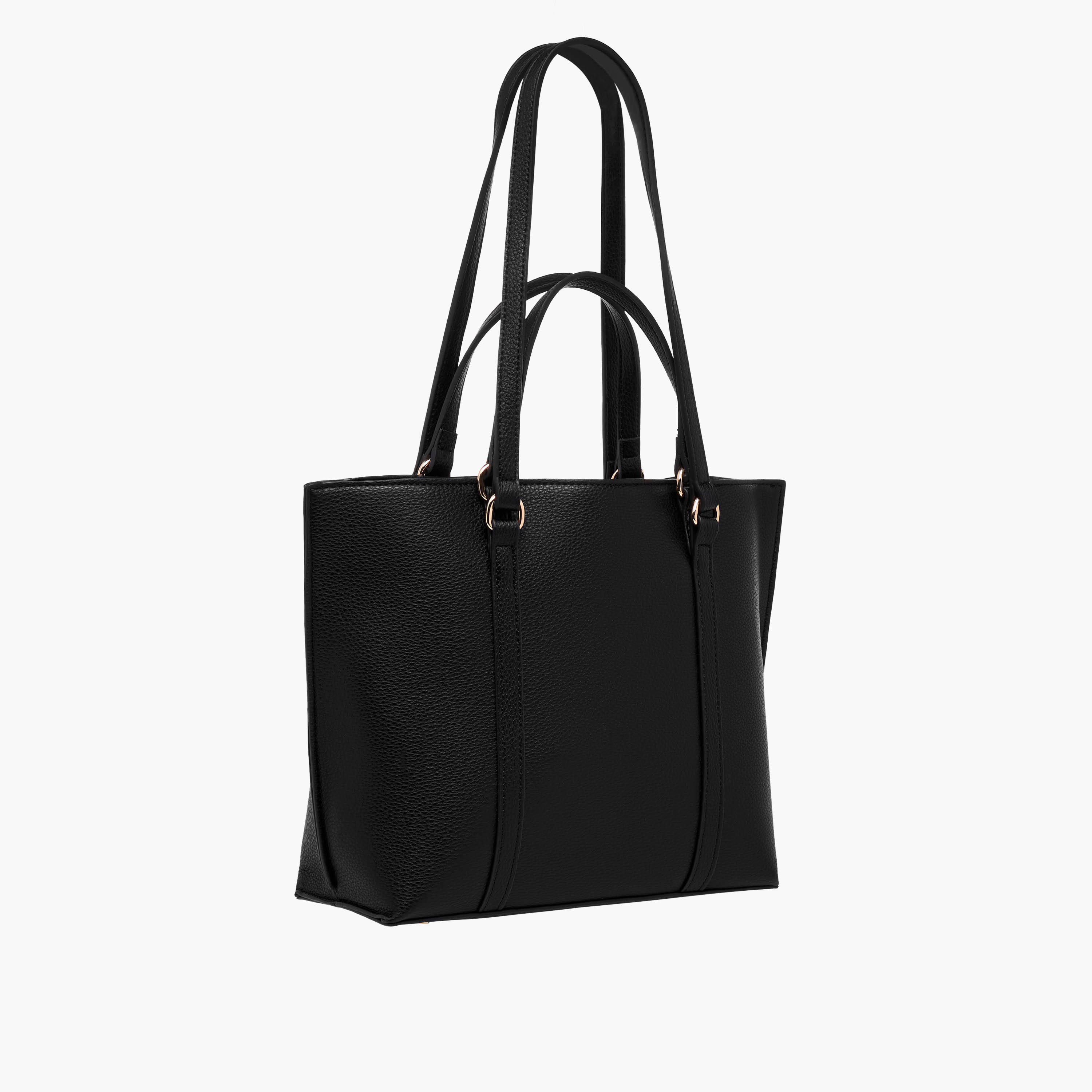 Celeste Textured Tote Bag with Zip Closure and Double Handle-women-bagsandwallets-handbags-image-4