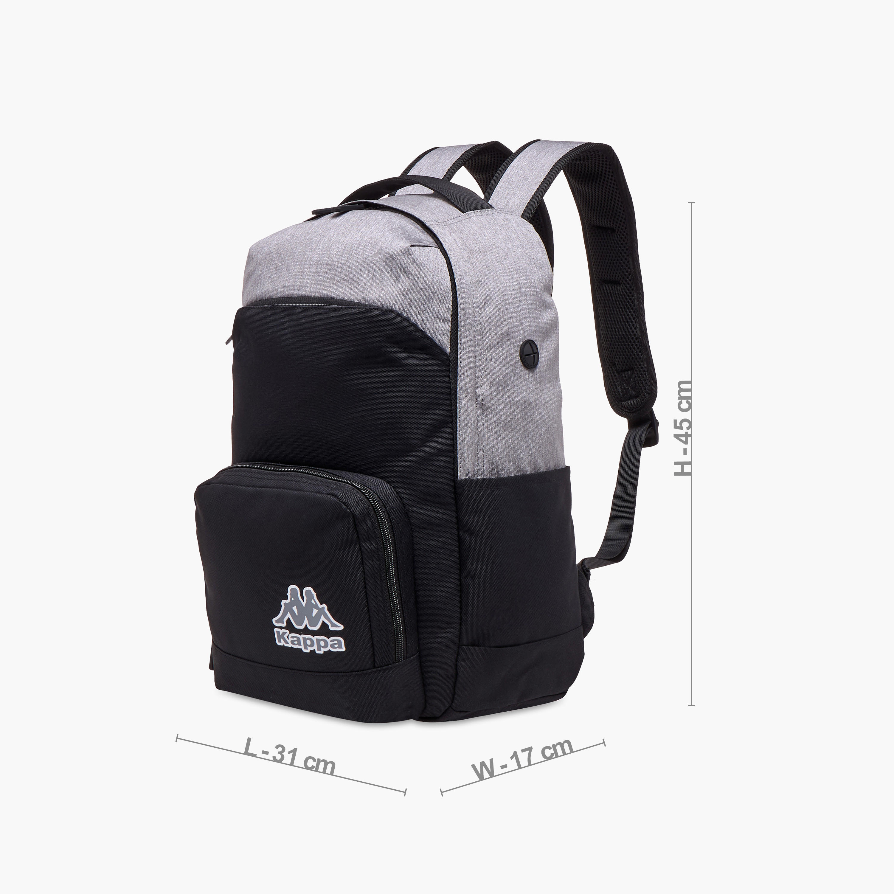 Kappa Logo Print School Backpack with Adjustable Straps and Zip Closure - 31x17x45 cm-school-bagsandbackpacks-backpacks-image-2