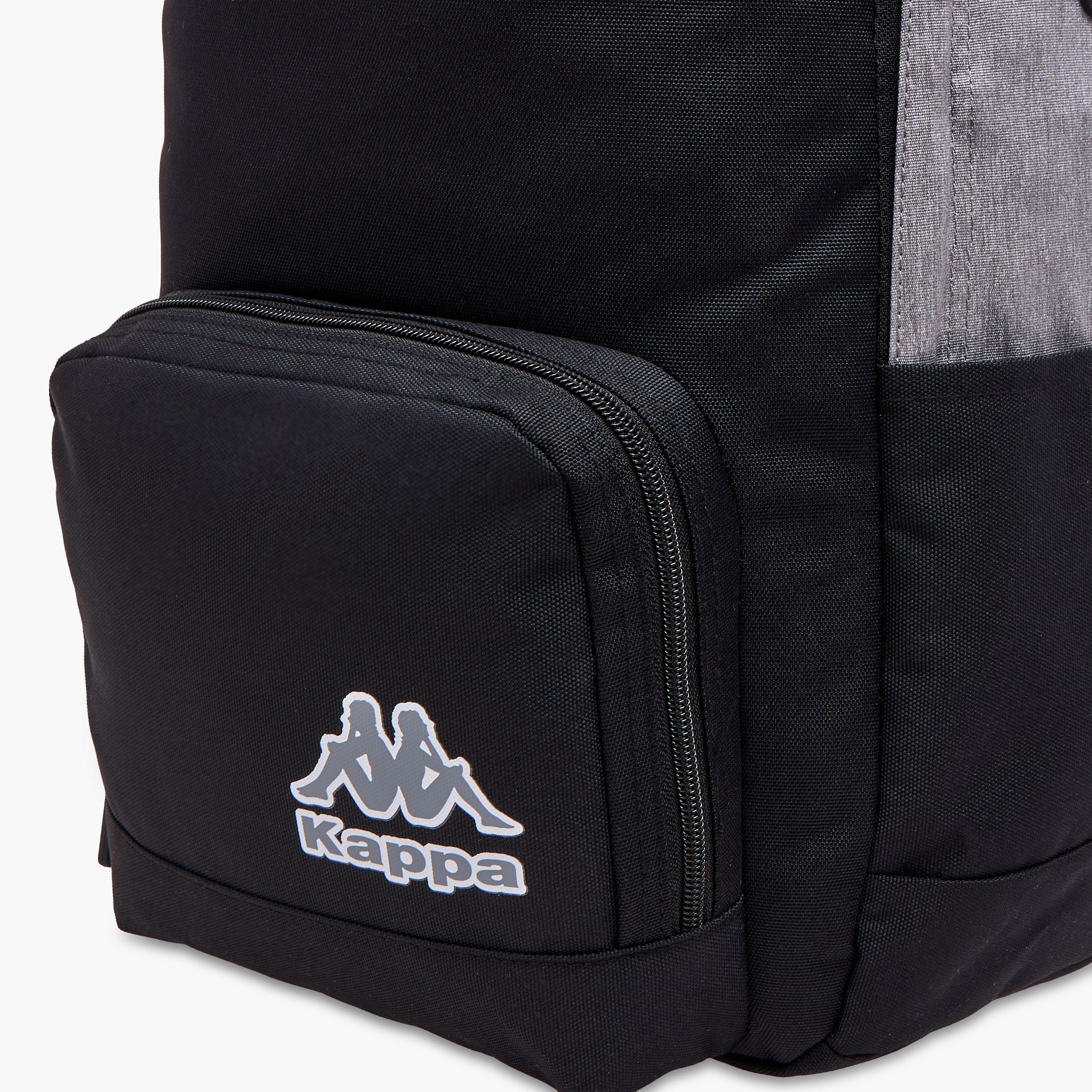 Kappa Logo Print School Backpack with Adjustable Straps and Zip Closure - 31x17x45 cm-school-bagsandbackpacks-backpacks-image-7