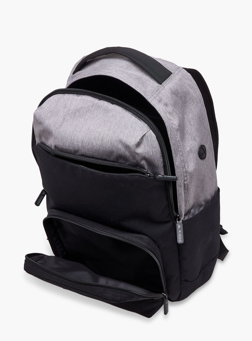 Kappa Logo Print School Backpack with Adjustable Straps and Zip Closure - 31x17x45 cm-school-bagsandbackpacks-backpacks-image-8