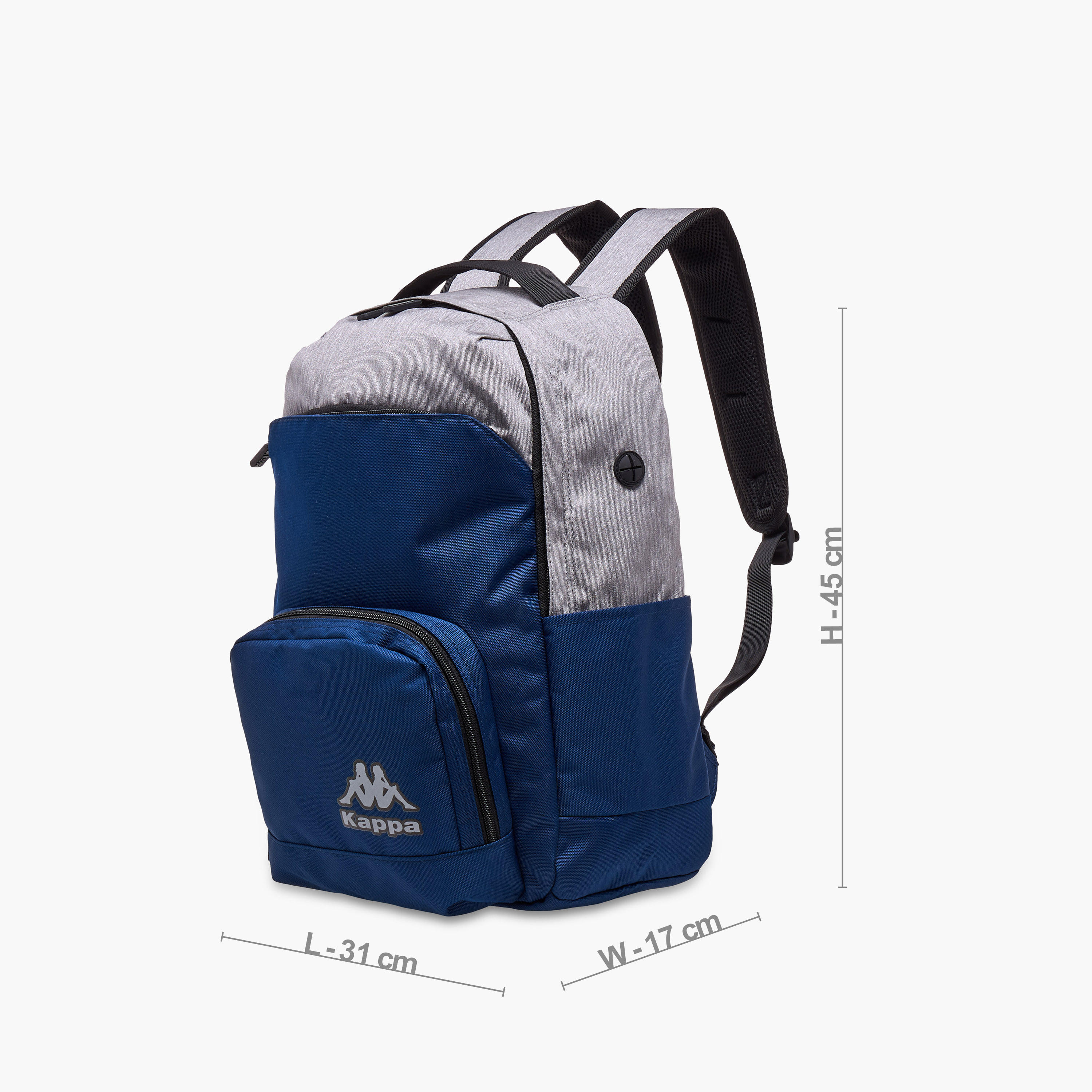 Kappa Logo Print School Backpack with Adjustable Straps and Zip Closure - 31x17x45 cm-school-bagsandbackpacks-backpacks-image-2