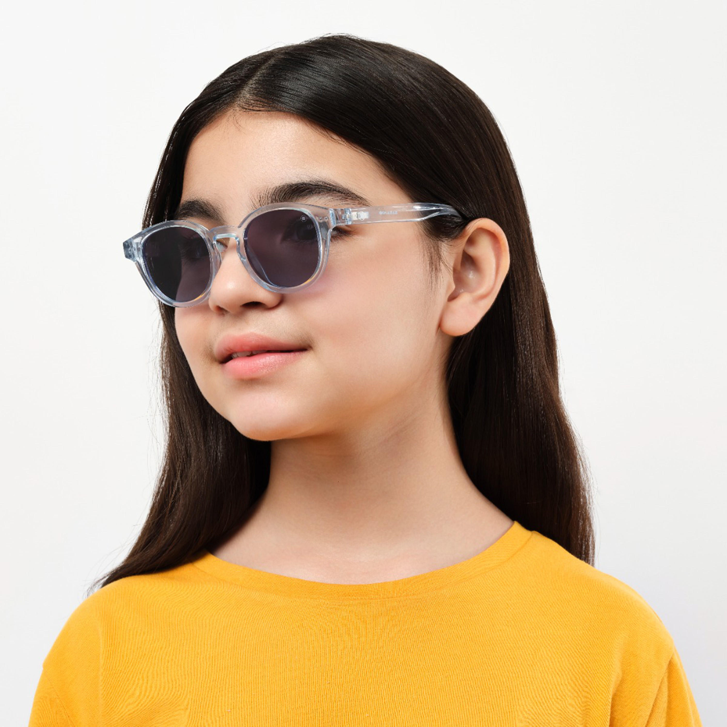 Babamio Skipper II Junior 43MM Blue Round Sunglasses - BAB-000526-0202-girls-accessories-sunglasses-image-5