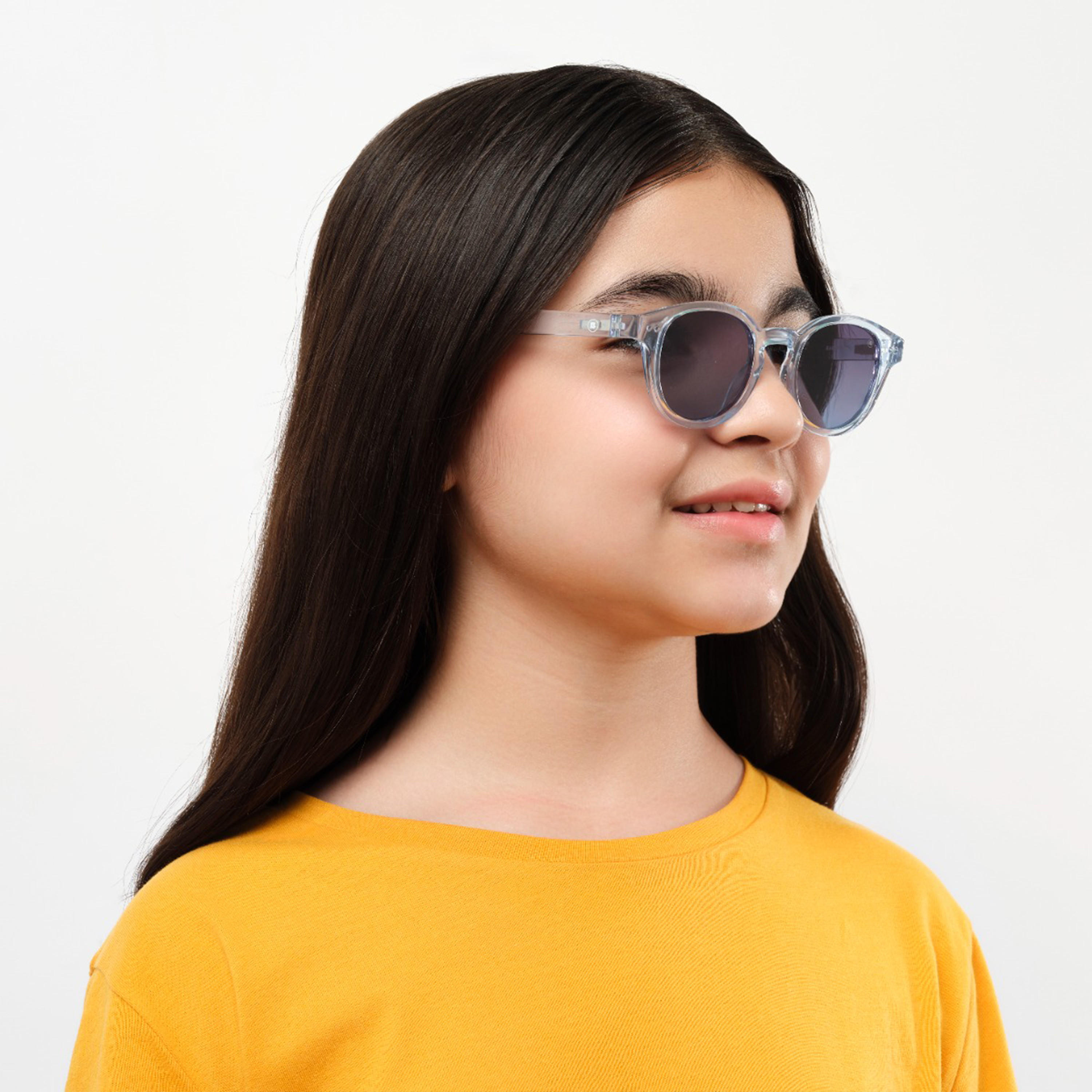 Babamio Skipper II Junior 43MM Blue Round Sunglasses - BAB-000526-0202-girls-accessories-sunglasses-image-7