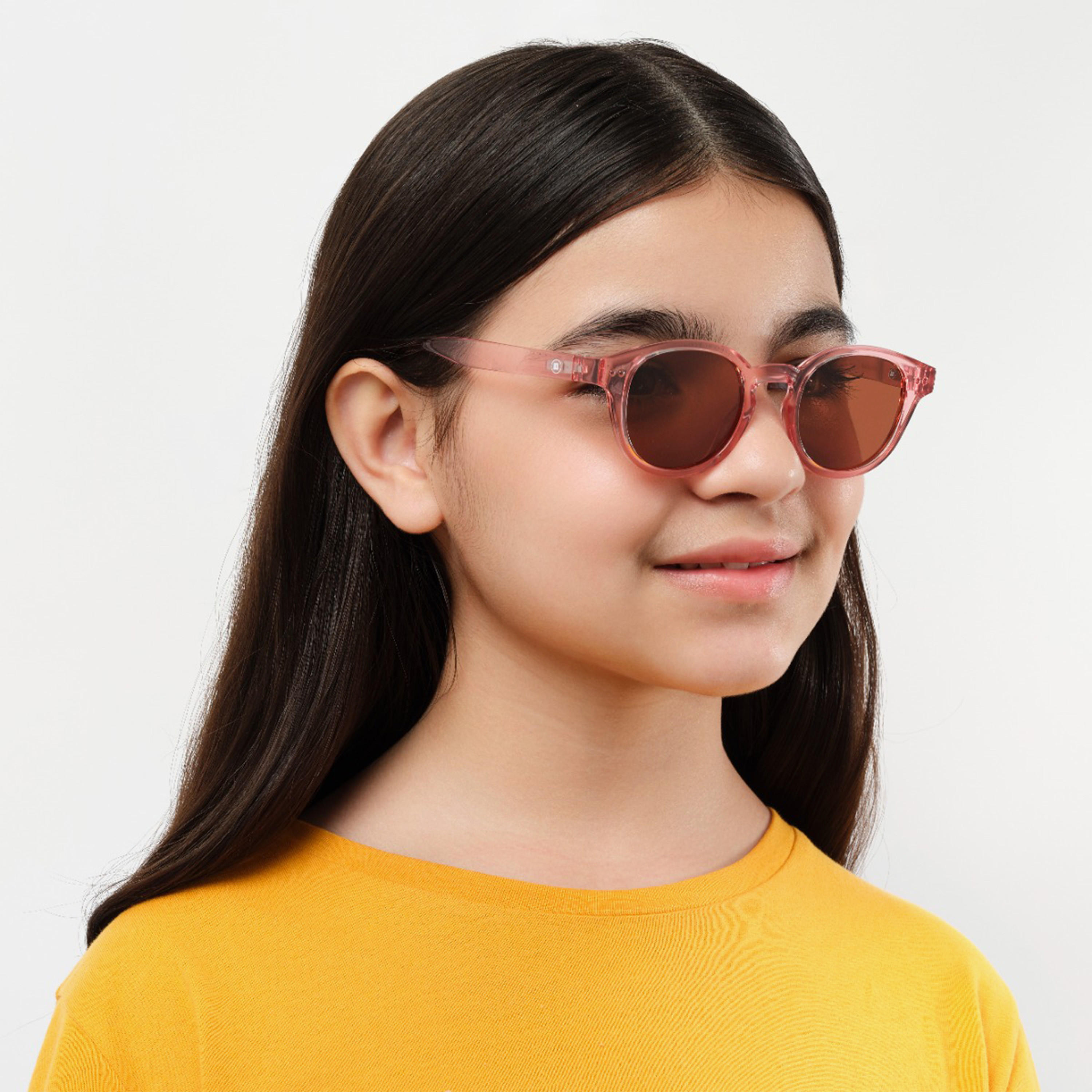 Babamio Skipper II Junior 43MM Brown Round Sunglasses - BAB-000526-0904-girls-accessories-sunglasses-image-6