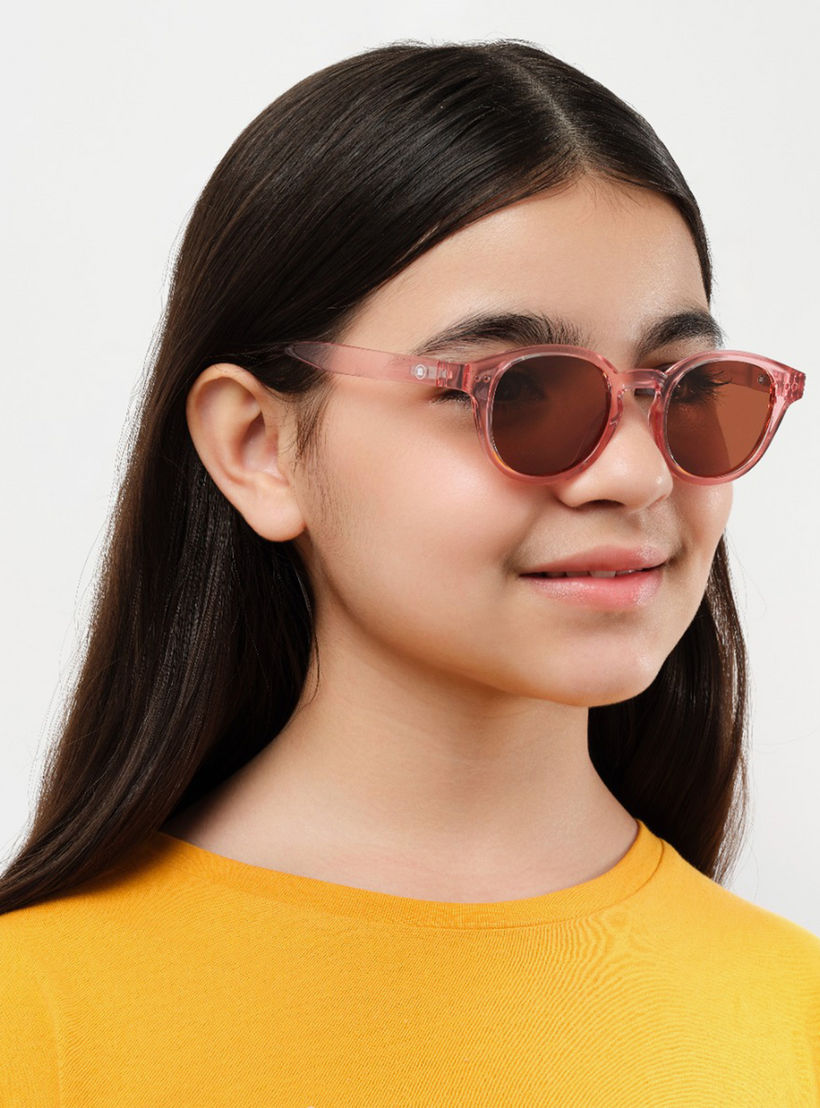 Babamio Skipper II Junior 43MM Brown Round Sunglasses - BAB-000526-0904-girls-accessories-sunglasses-image-6