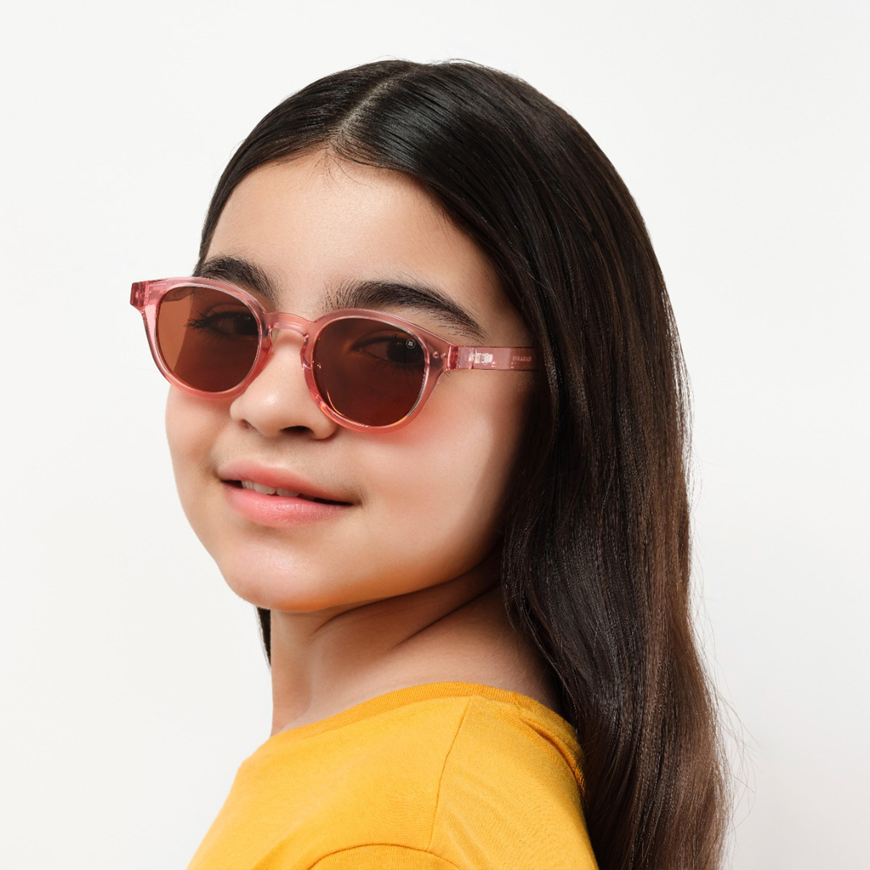Babamio Skipper II Junior 43MM Brown Round Sunglasses - BAB-000526-0904-girls-accessories-sunglasses-image-7
