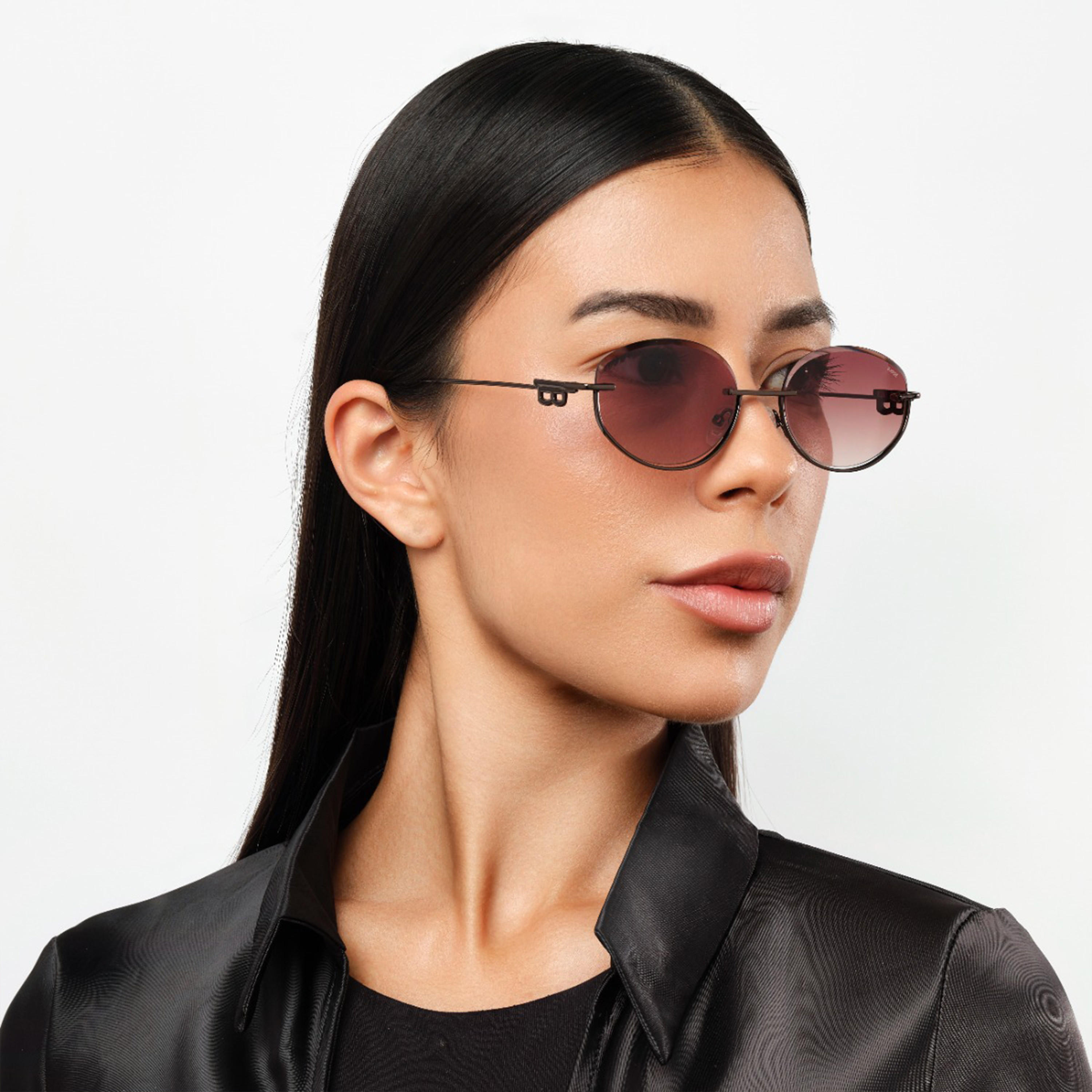 بلاك آوت- نظارة شمسية بروك بيضاوية بنية مقاس 55 مم - BLA-000326-0404-women-sunglasses-image-6