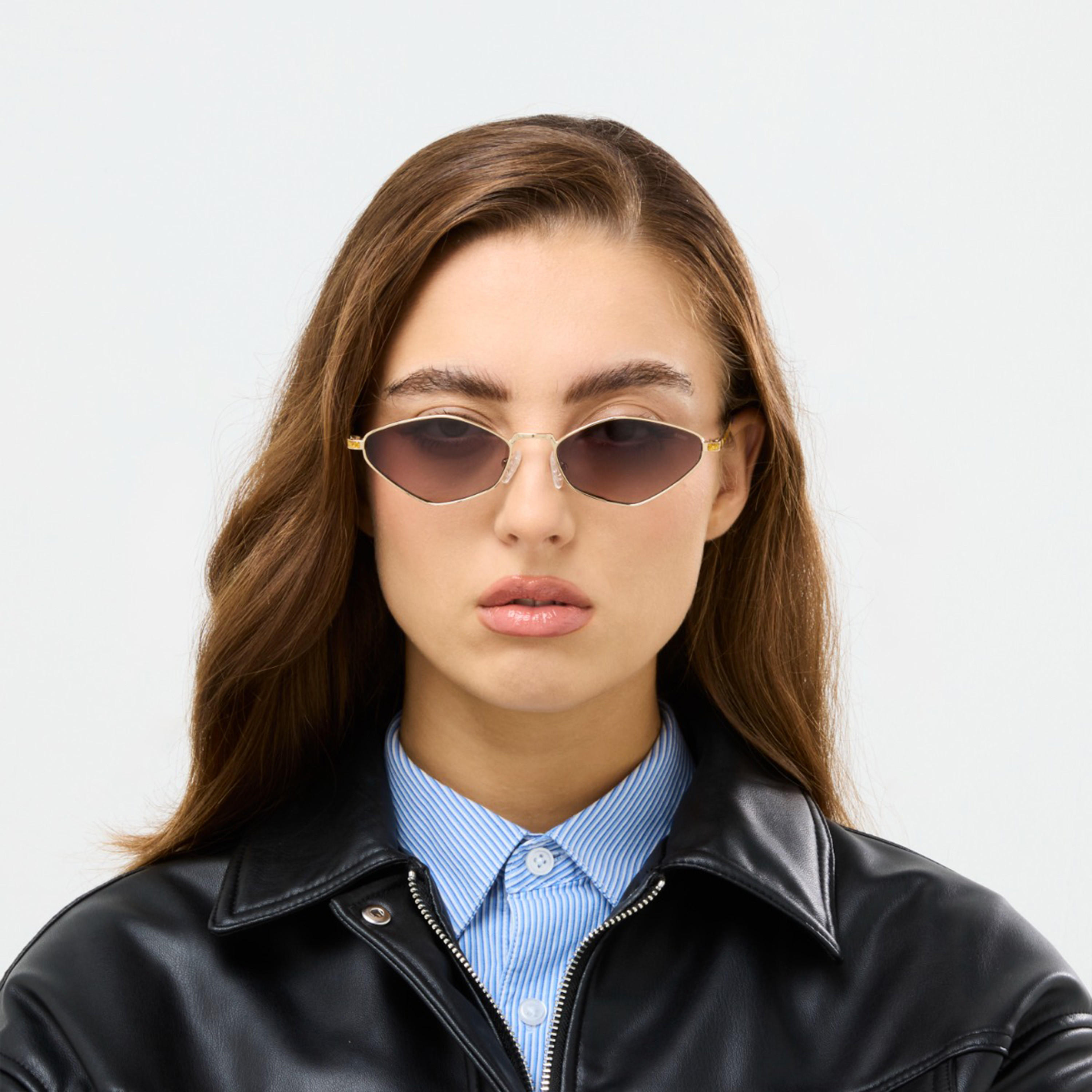 بلاك آوت- نظارة شمسية جاكلين 57 مم بنية ذات إطار هندسي - BLA-000333-2904-women-sunglasses-image-5