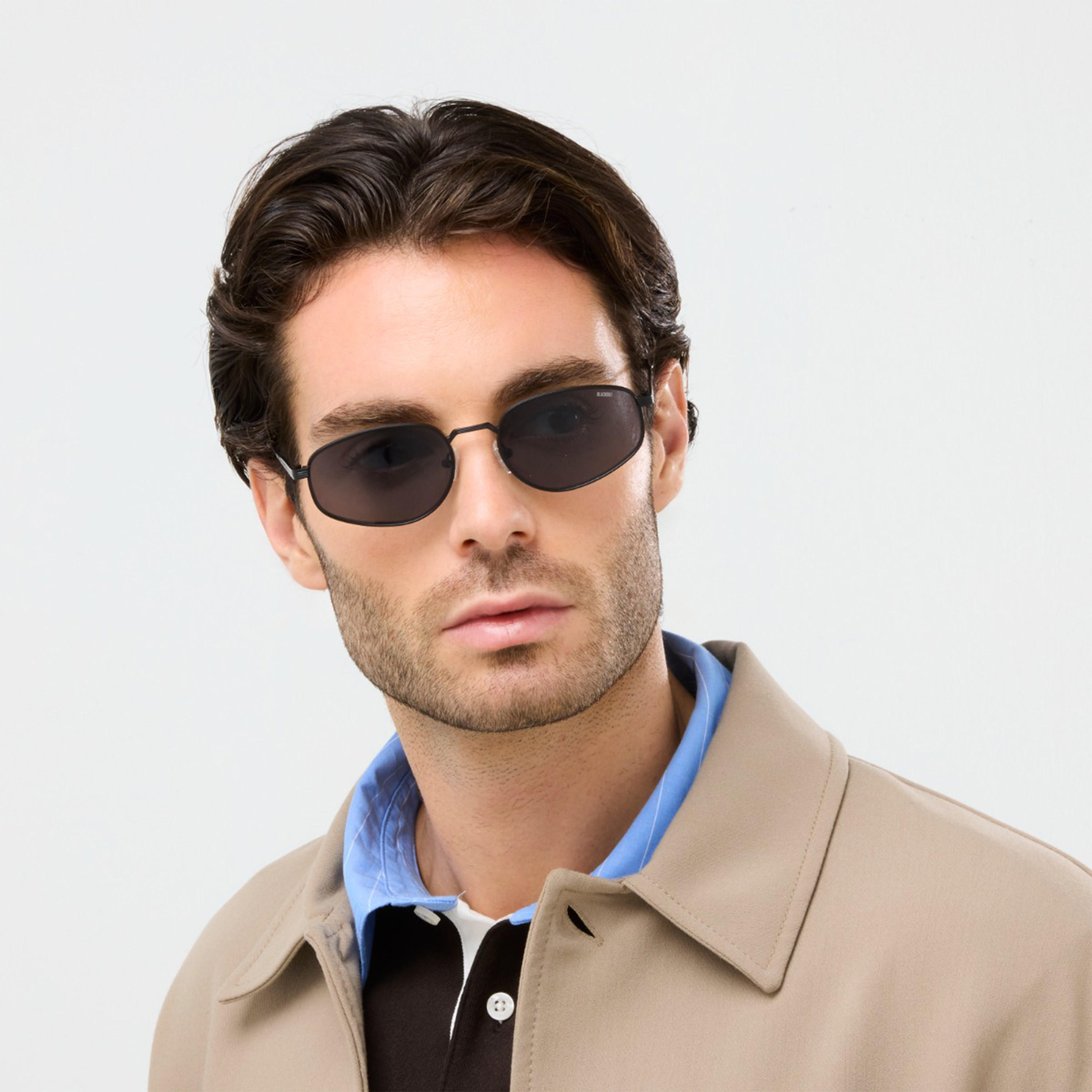 بلاك آوت- نظارة شمسية إدغار 57 مم رمادية ذات إطار هندسي - BLA-000337-0107-men-sunglasses-image-5
