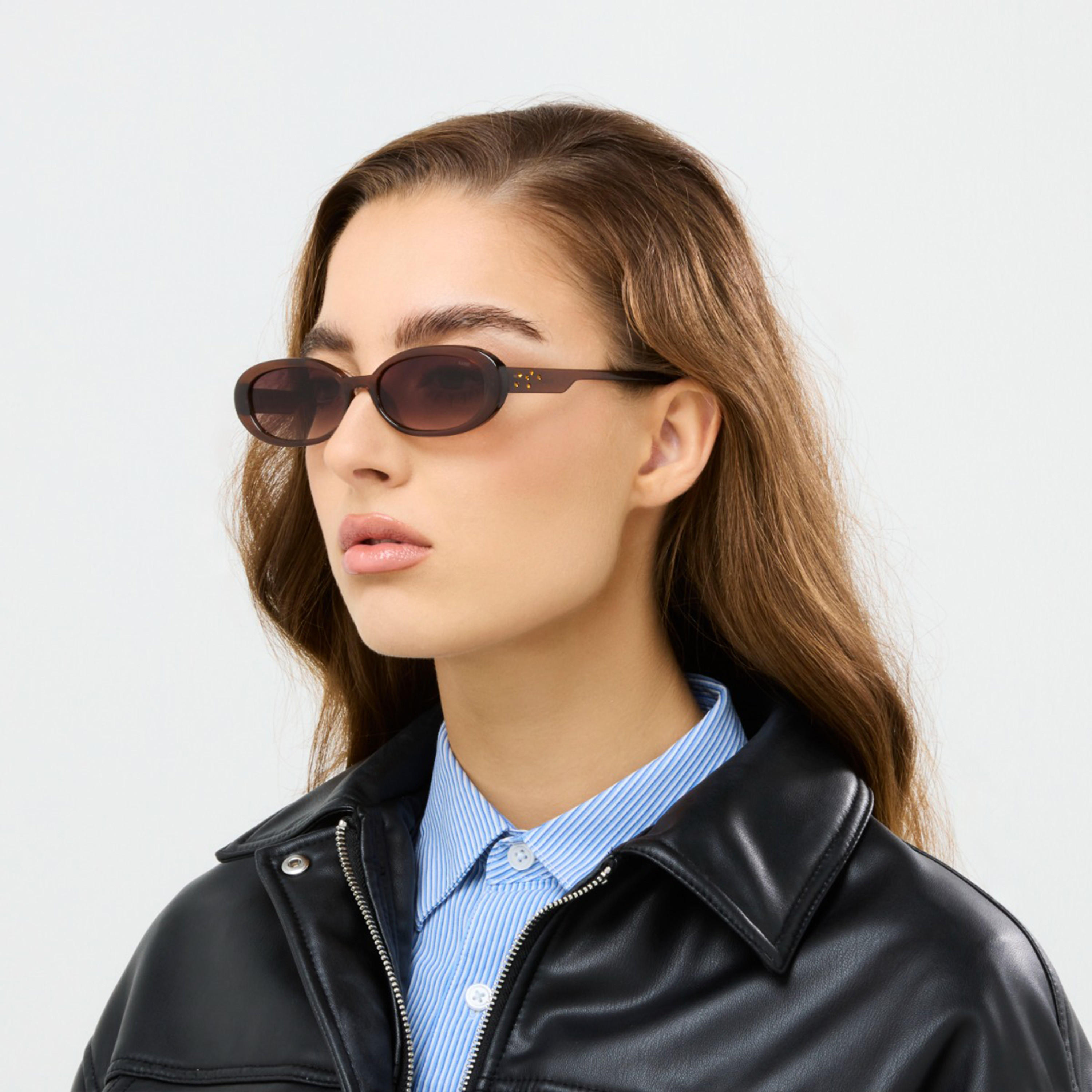 بلاك آوت- نظارة شمسية دوريس بيضاوية بنية مقاس 53 مم - BLA-000340-0404-women-sunglasses-image-5