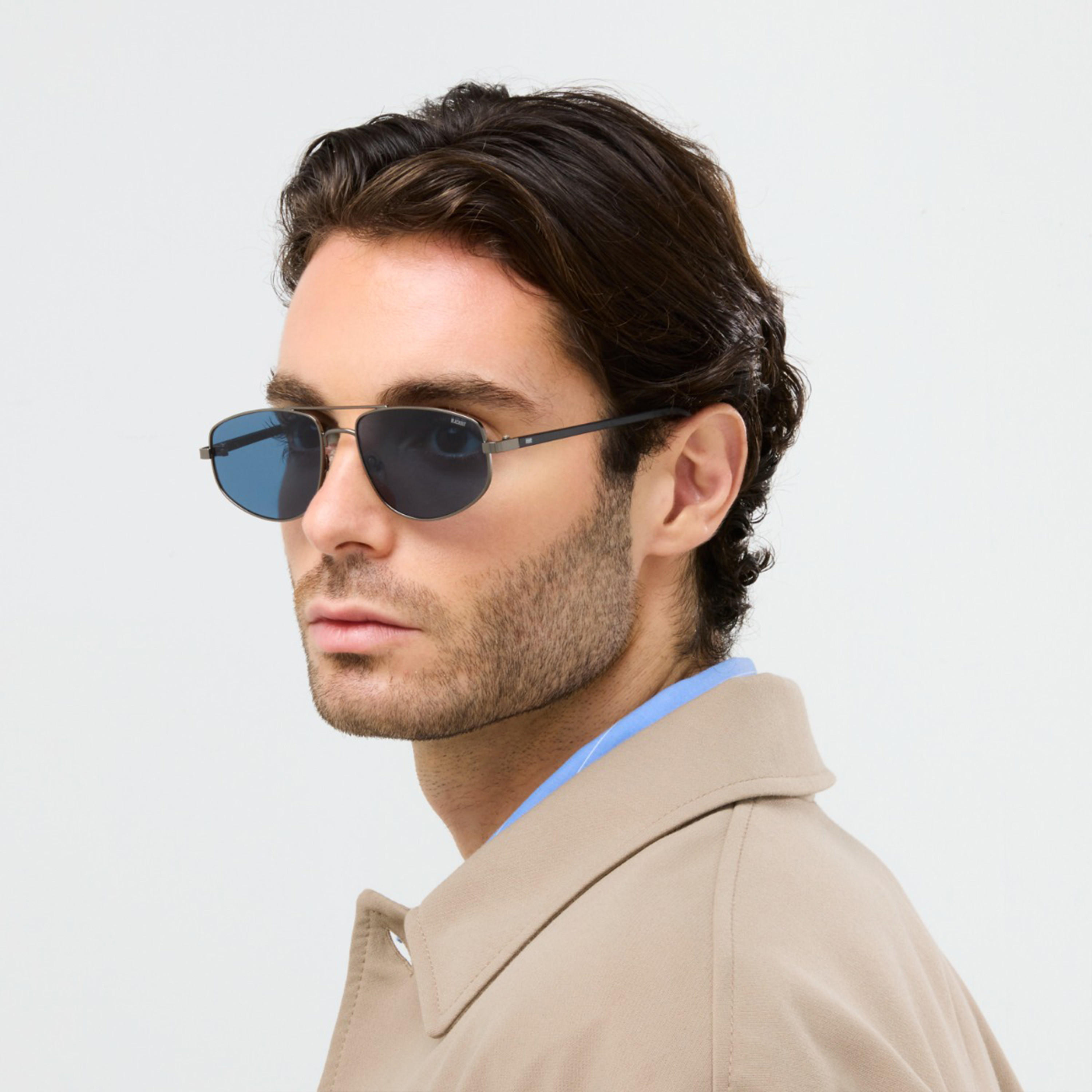 بلاك آوت- نظارة شمسية لي أفياتور زرقاء مقاس 57 مم - BLA-000342-0702-men-sunglasses-image-5