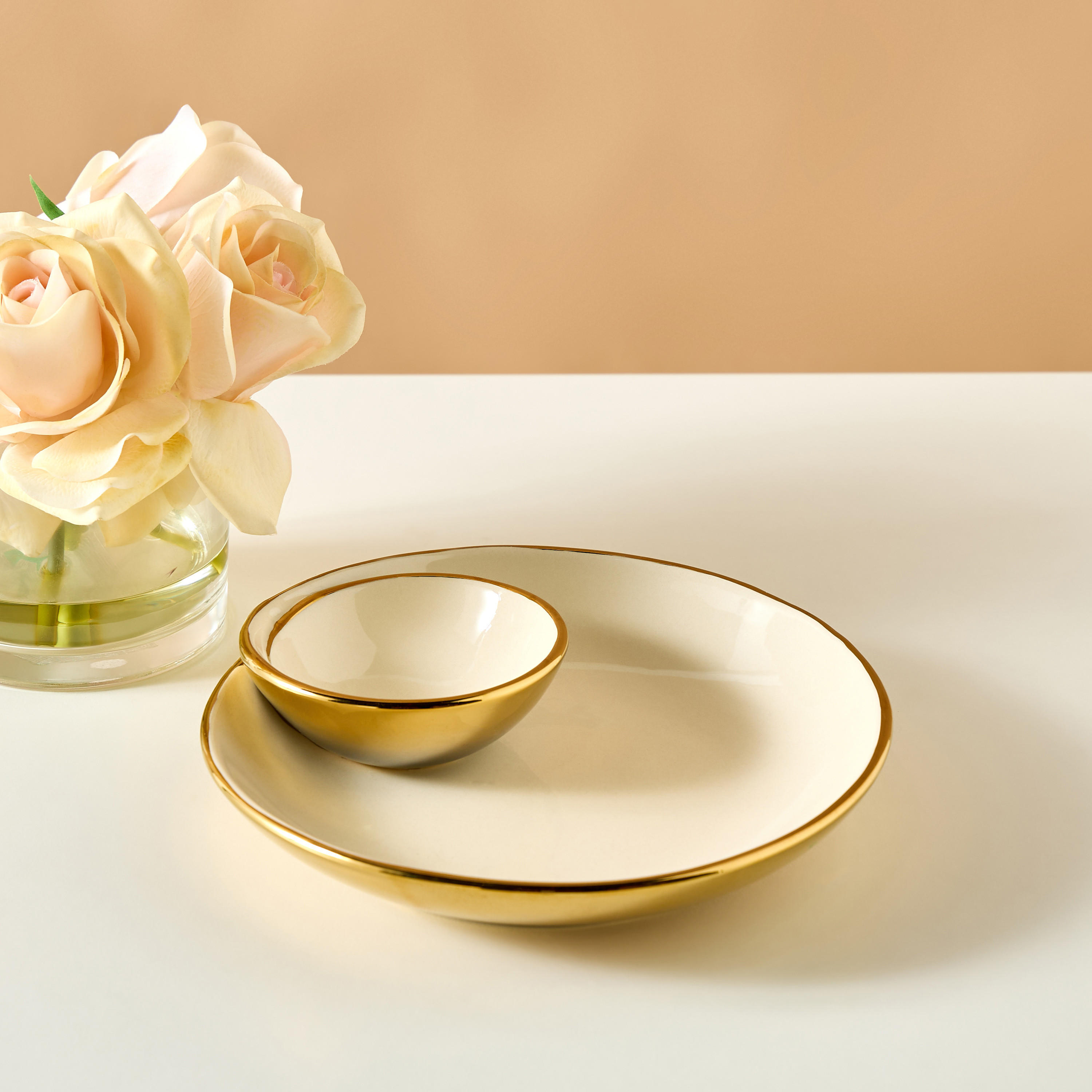 Evoque Porcelain Serving Bowl - 22 cm-household-dining-dinnerware-bowls-image-1