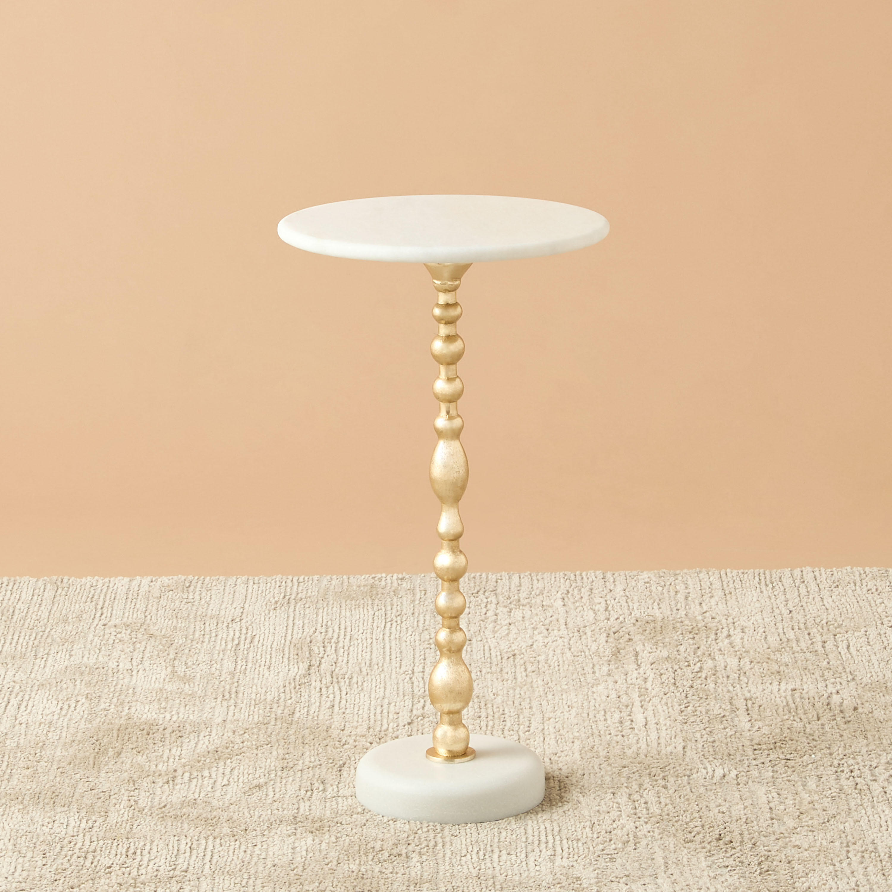 Marble Top Accent Table - 30x55 cms-furniture-livingroom-sideandendtables-image-2