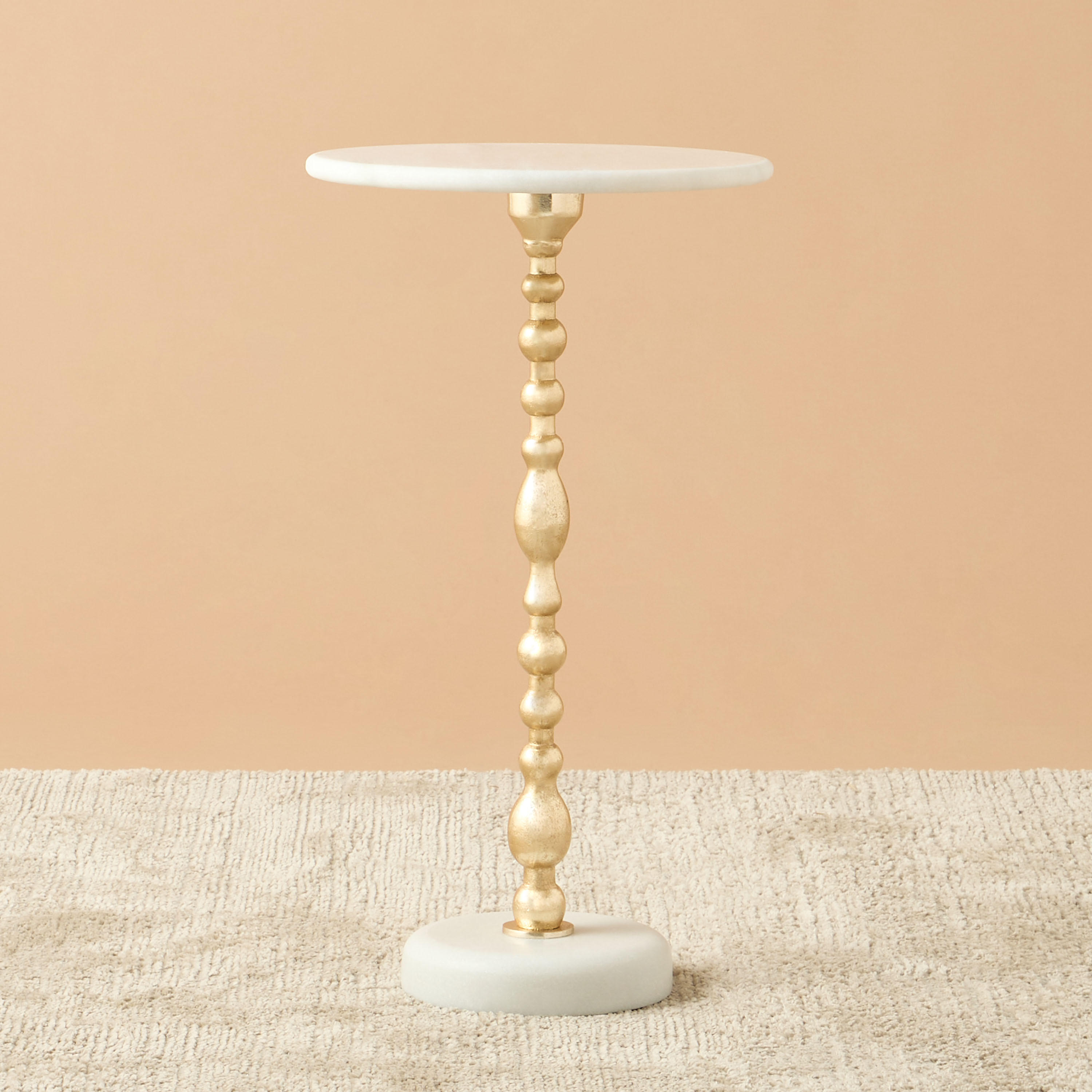 Marble Top Accent Table - 30x55 cms-furniture-livingroom-sideandendtables-image-3