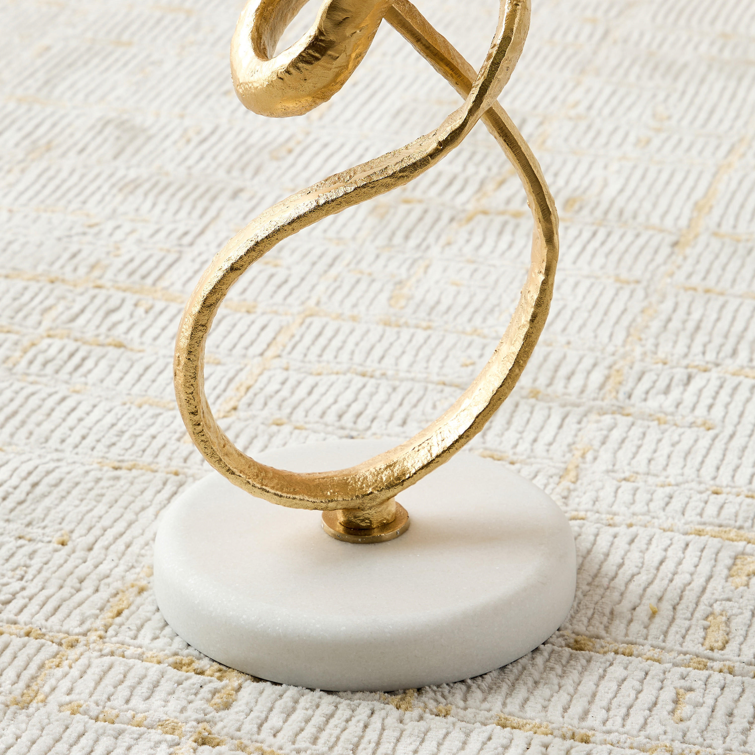Abstract Marble Top Accent Table - 60x40 cms-furniture-livingroom-sideandendtables-image-4