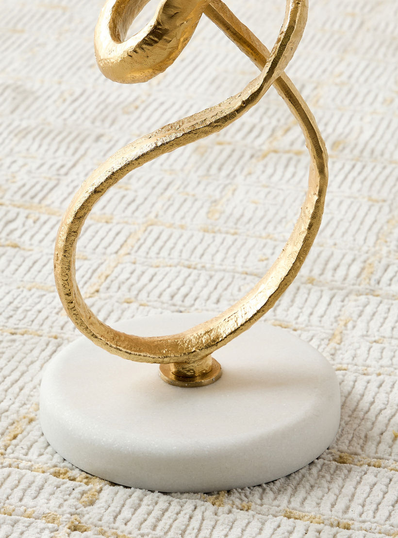Abstract Marble Top Accent Table - 60x40 cms-furniture-livingroom-sideandendtables-image-4