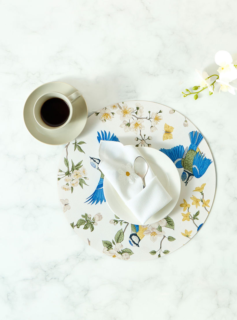 Bird Print 2-Piece Placemat Set - 38 cms-household-dining-tablelinen-placemats-image-2