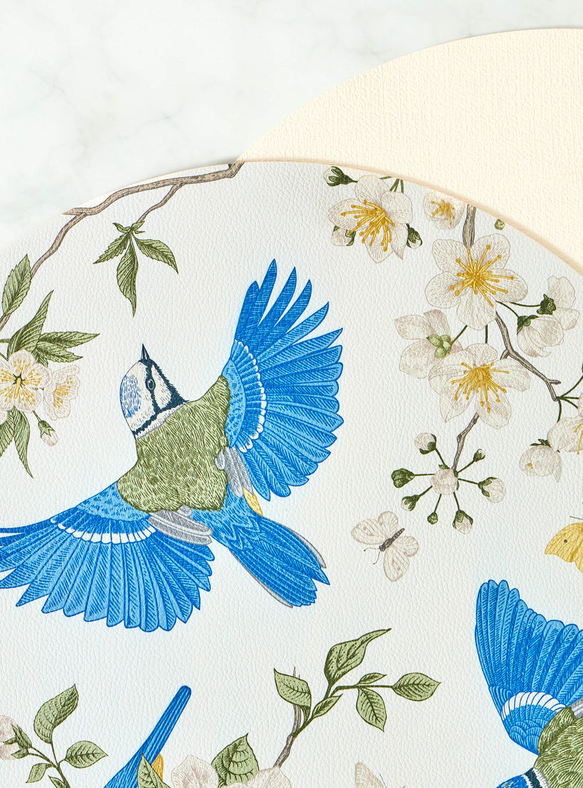 Bird Print 2-Piece Placemat Set - 38 cms-household-dining-tablelinen-placemats-image-6