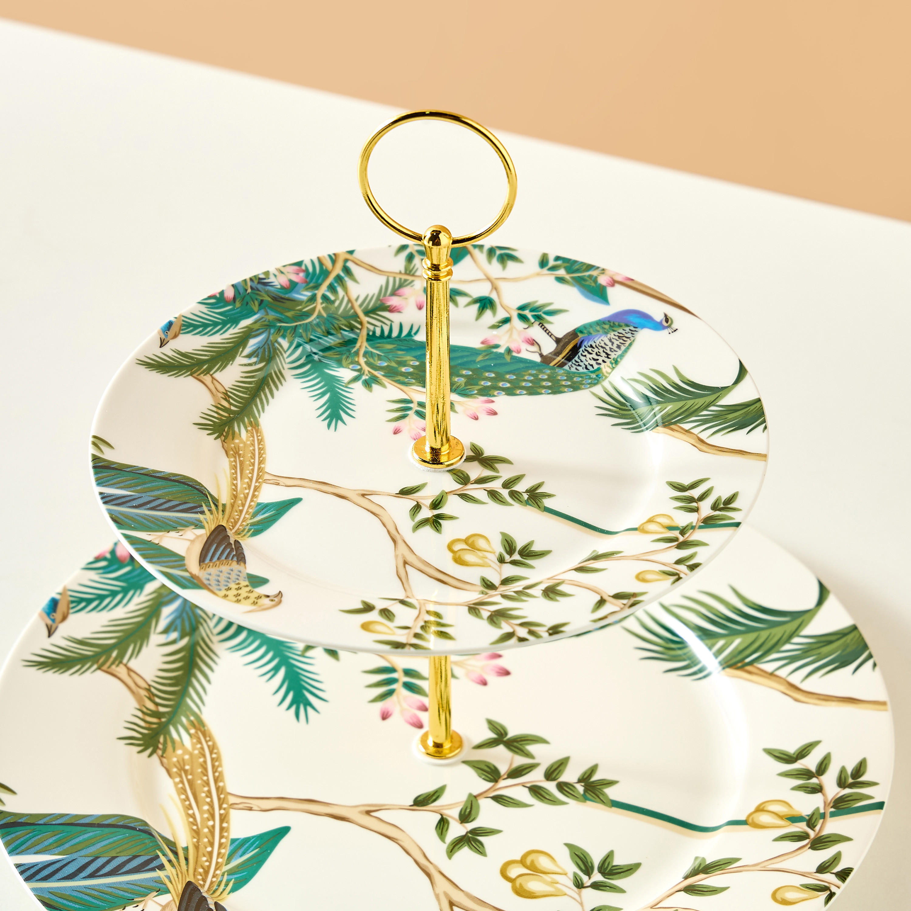Peacock 2-Tier Cake Stand - 27 cm-household-dining-serveware-cakestands-image-4