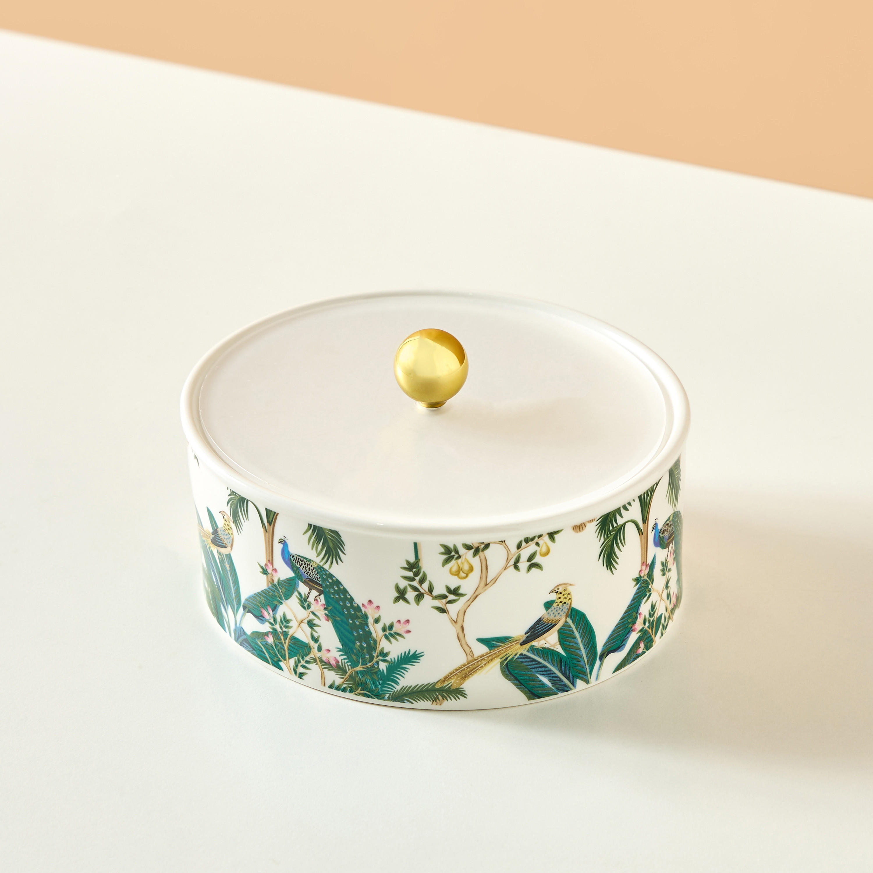 Peacock Date Bowl with Cover-household-dining-dinnerware-bowls-image-3
