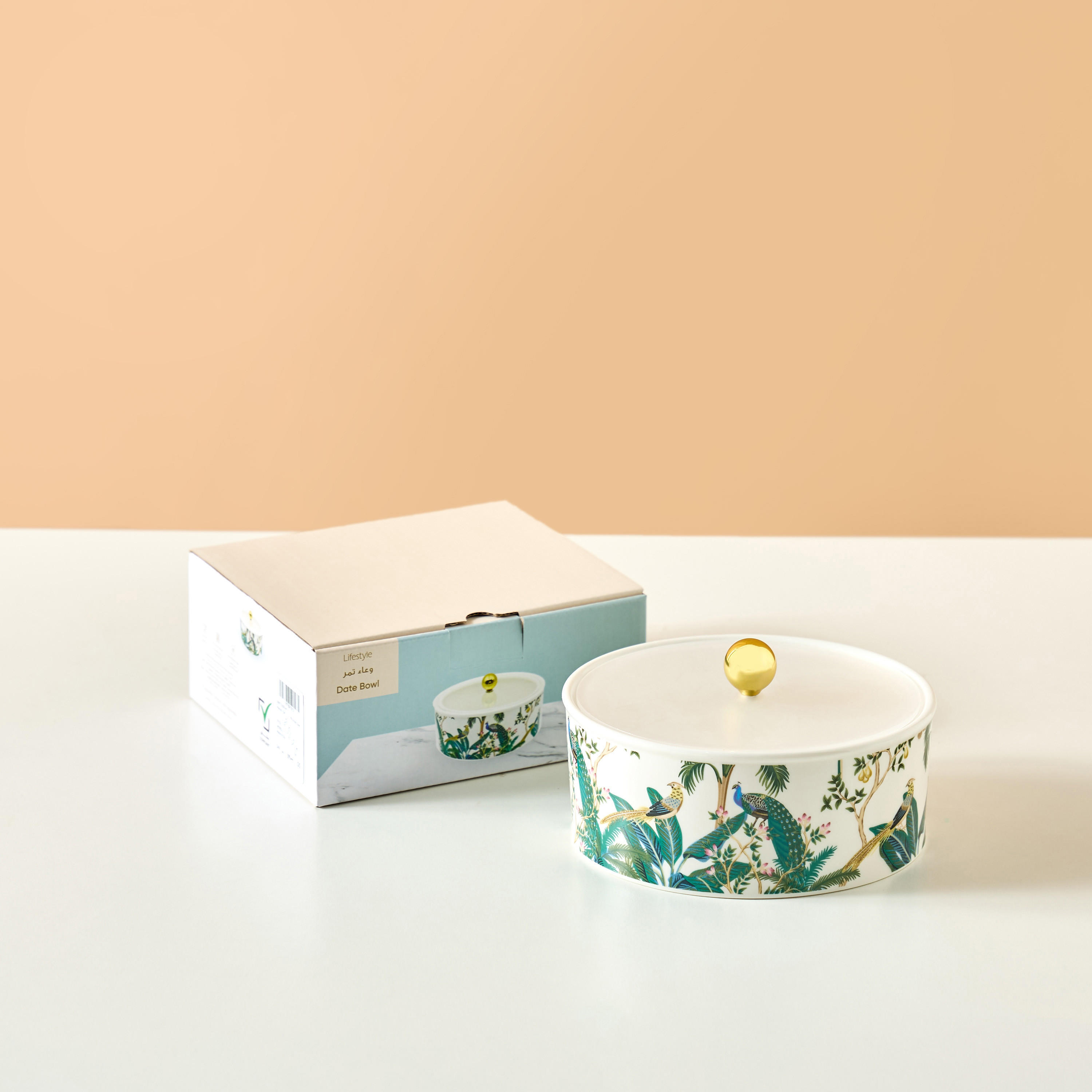 Peacock Date Bowl with Cover-household-dining-dinnerware-bowls-image-6