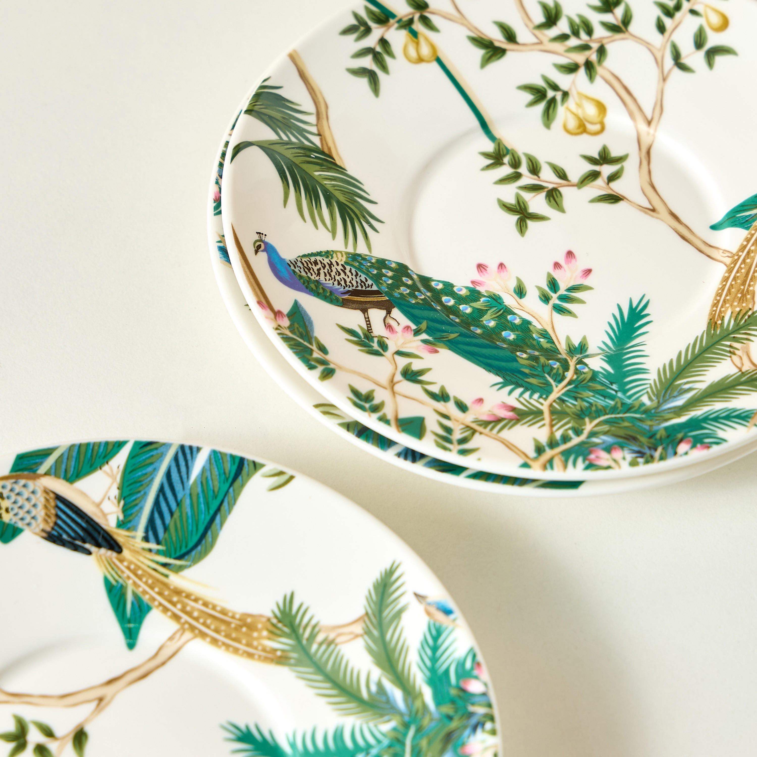 Peacock 12-Piece New Bone China Tea Cup and Saucer Set - 180 ml-household-dining-teaandcoffee-teaandcoffeesets-image-4