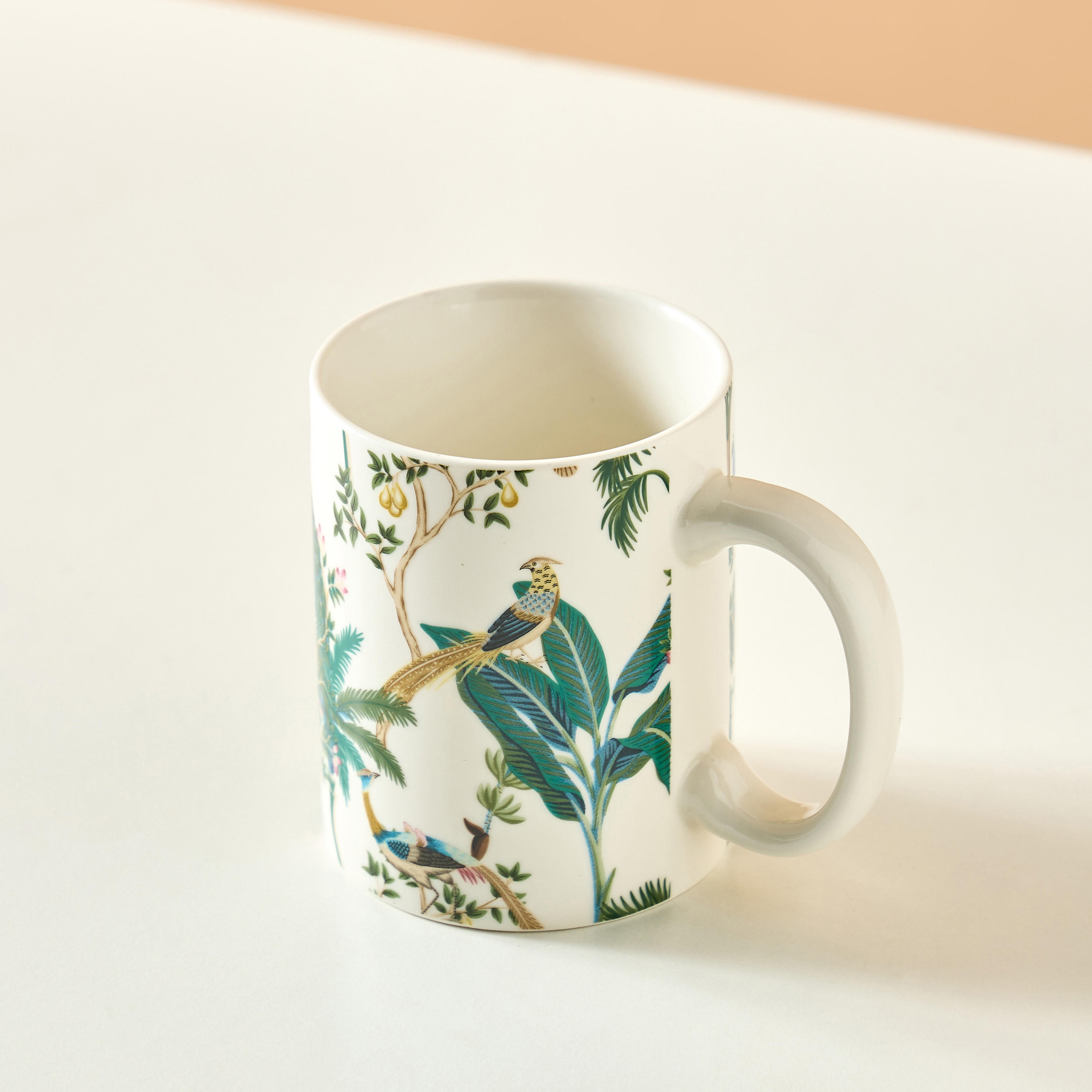 Peacock New Bone China Mug - 360 ml-household-dining-teaandcoffee-mugsandcups-image-3