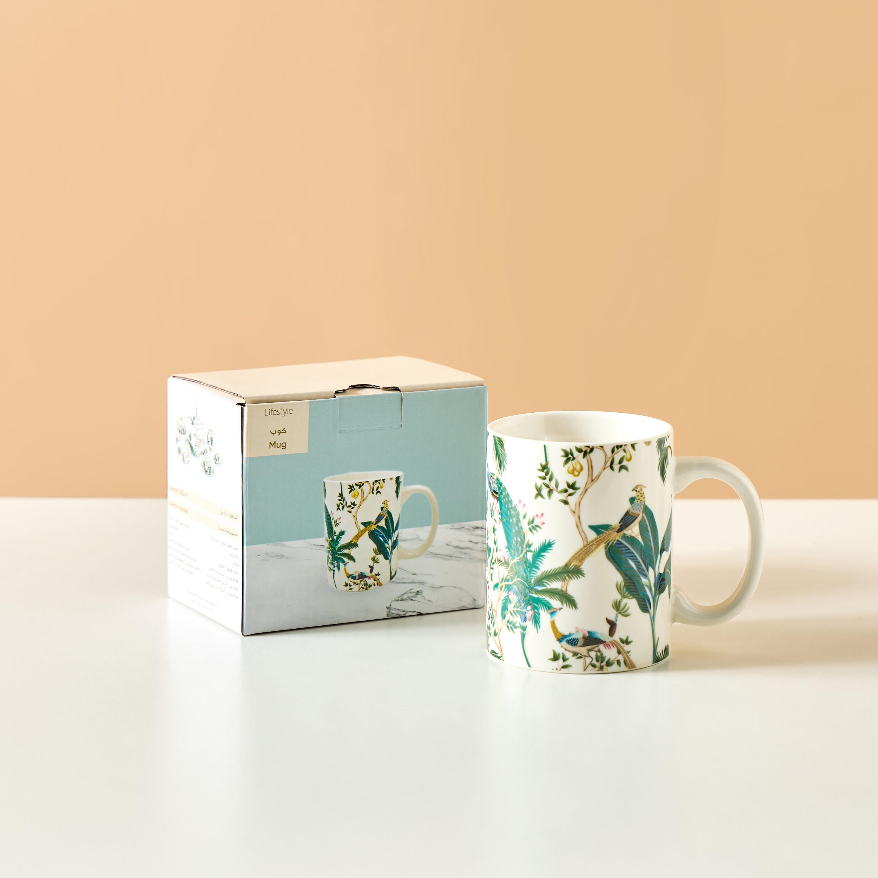 Peacock New Bone China Mug - 360 ml-household-dining-teaandcoffee-mugsandcups-image-5
