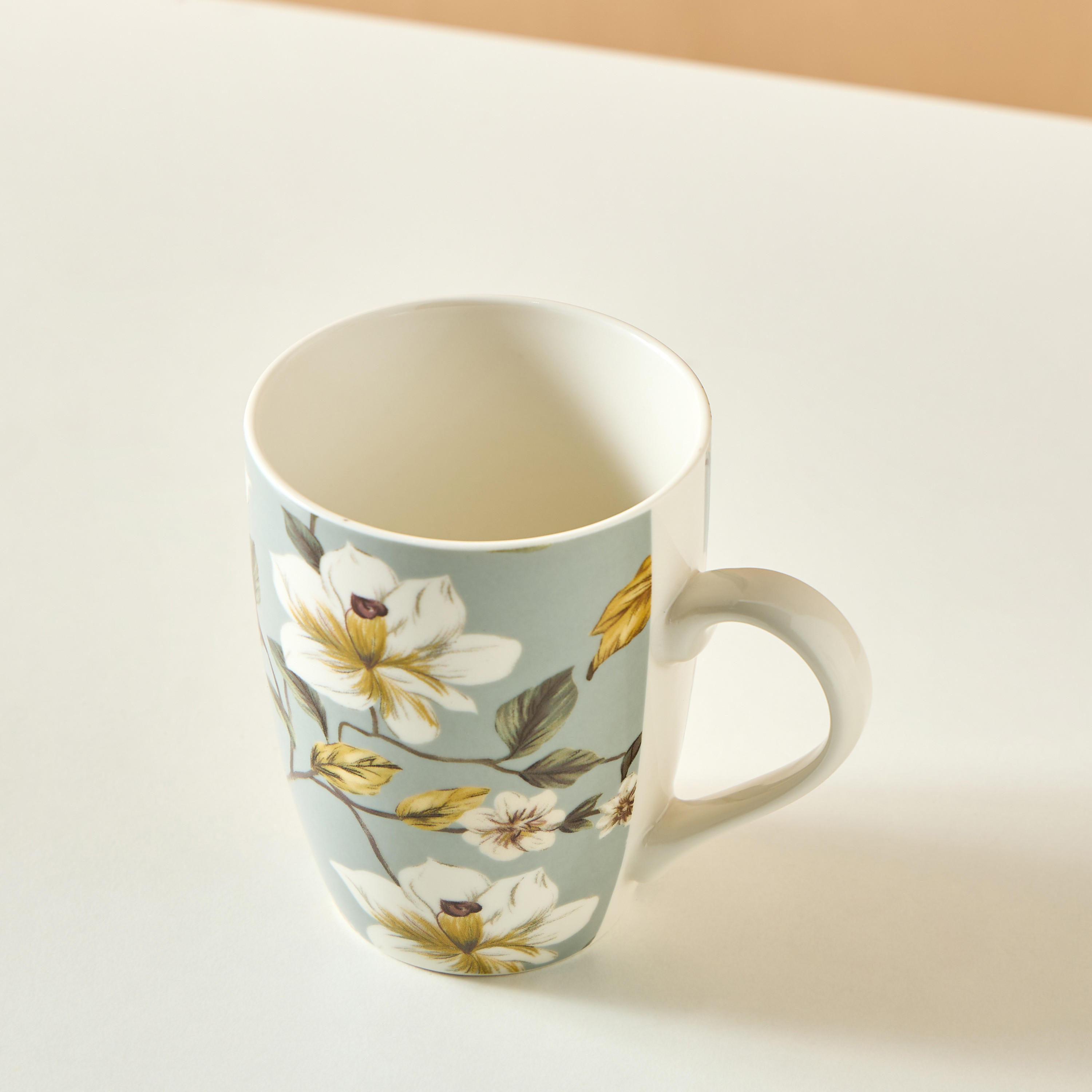 Floral Printed New Bone China Mug - 340 ml-household-dining-teaandcoffee-mugsandcups-image-2